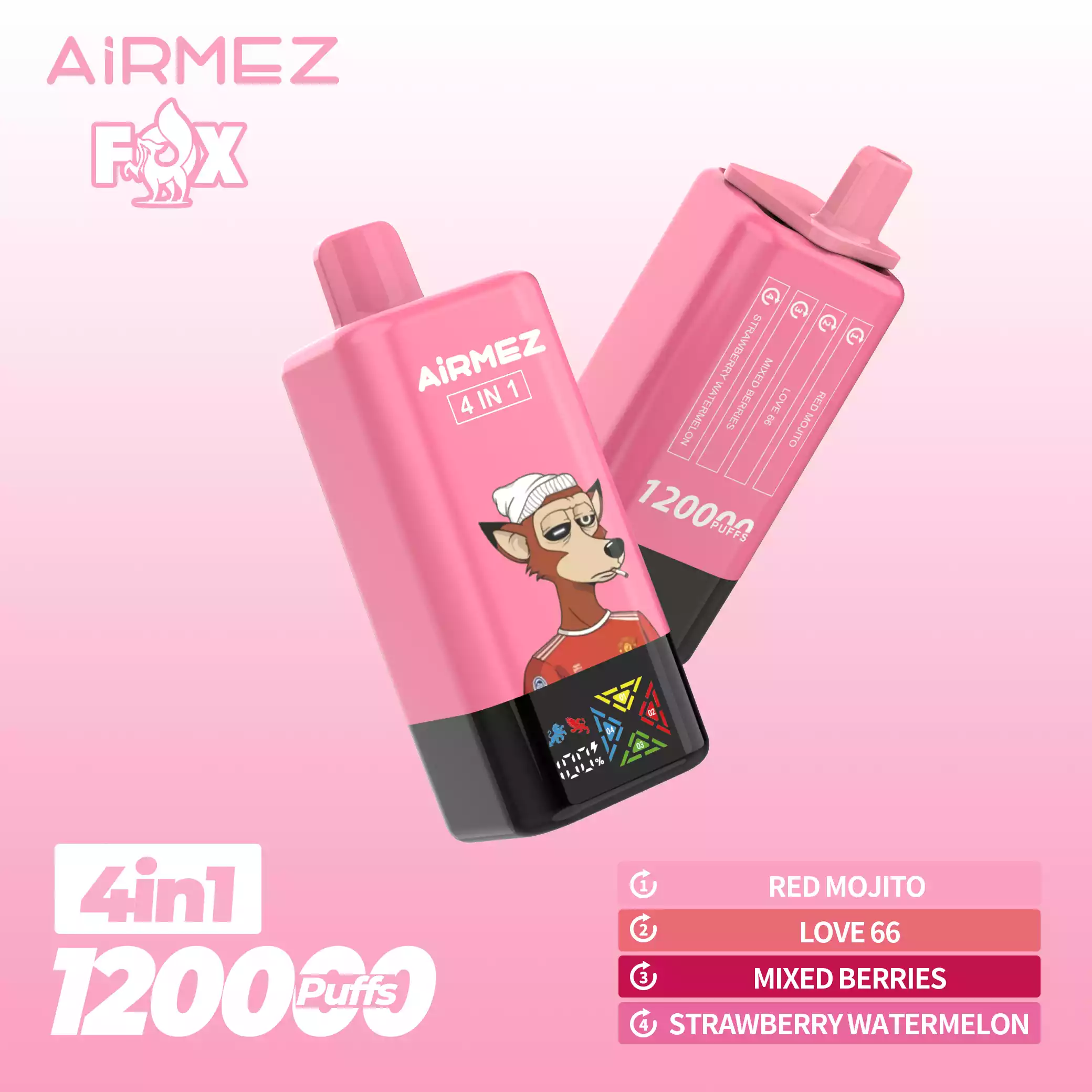 AIRMEZ FOX 120000 Züge 4 in 1 Geschmack 120K Einweg Vape Großhandel – Bild 9
