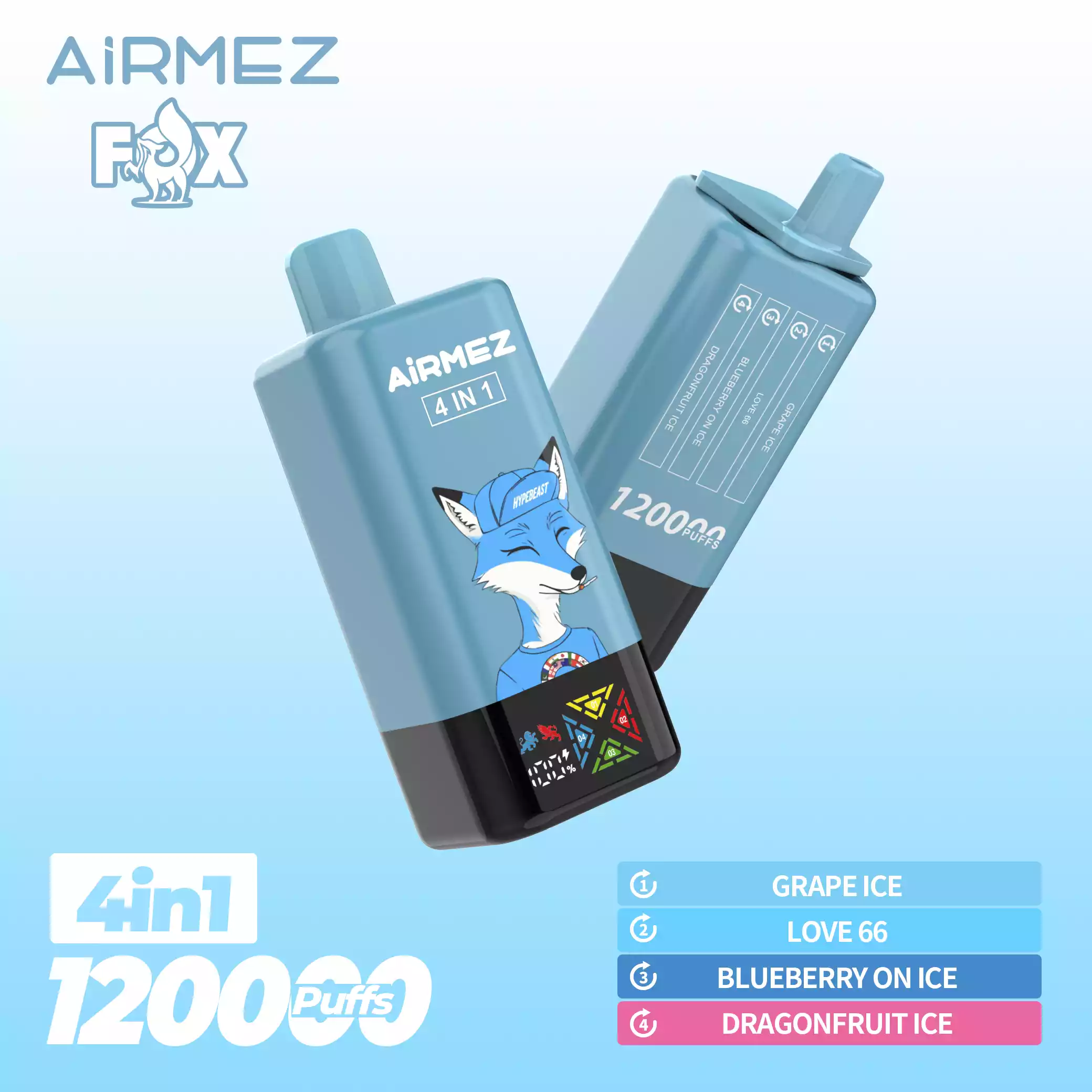 AIRMEZ FOX 120000 Züge 4 in 1 Geschmack 120K Einweg Vape Großhandel – Bild 8