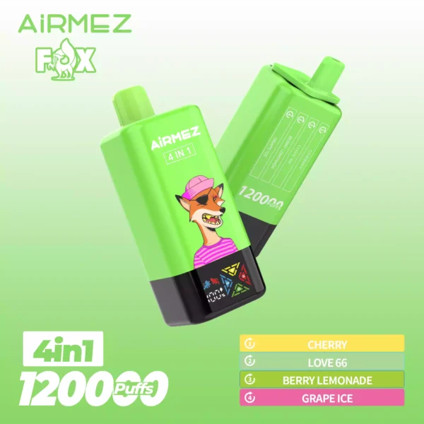 AIRMEZ FOX 120000 Züge 4 in 1 Geschmack 120K Einweg Vape Großhandel – Produktansicht 1