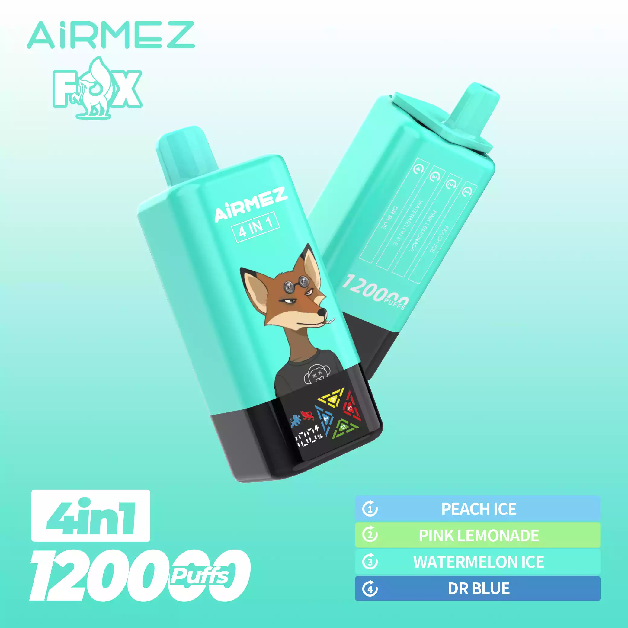 AIRMEZ FOX 120000 Züge 4 in 1 Geschmack 120K Einweg Vape Großhandel – Bild 6