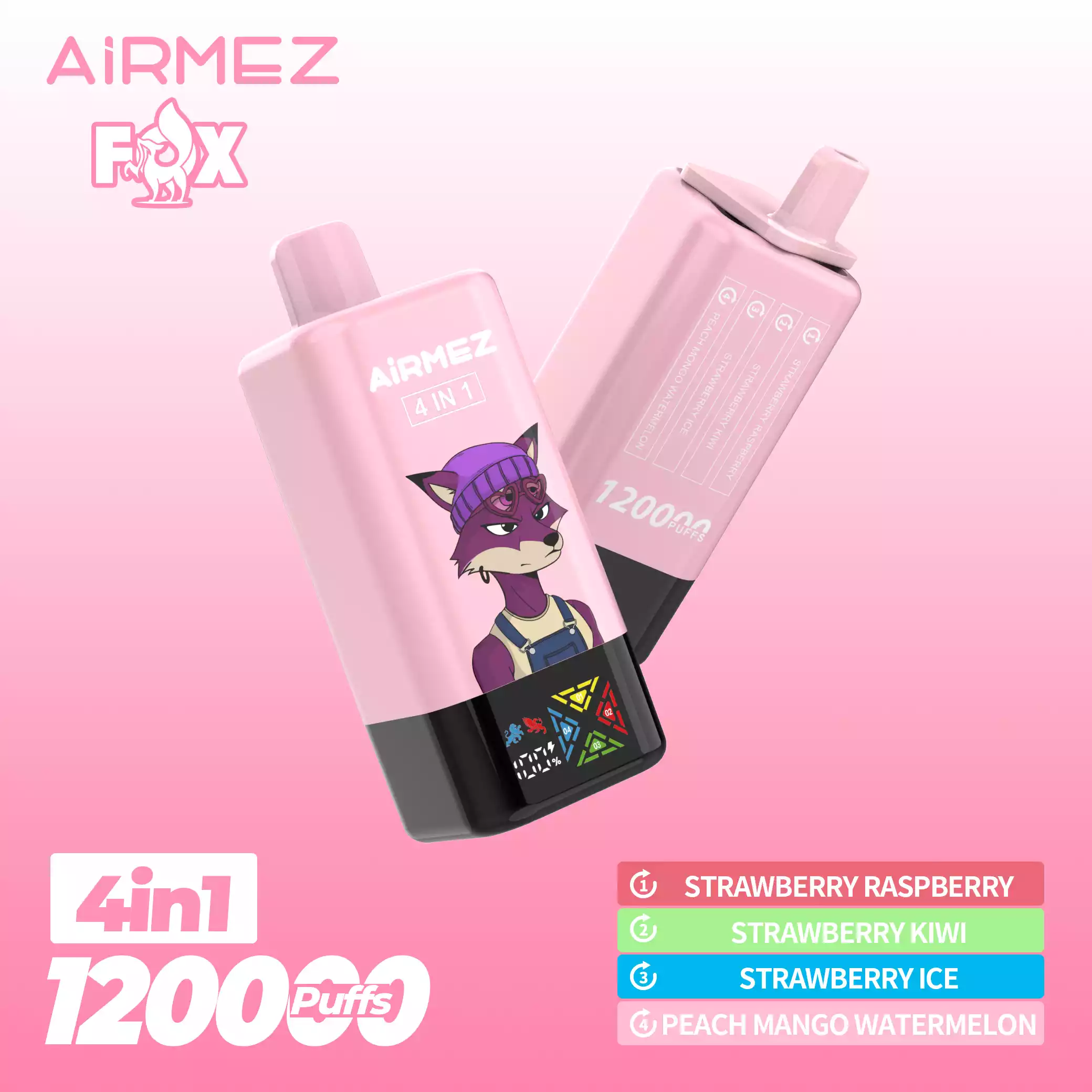 AIRMEZ FOX 120000 Züge 4 in 1 Geschmack 120K Einweg Vape Großhandel – Bild 5