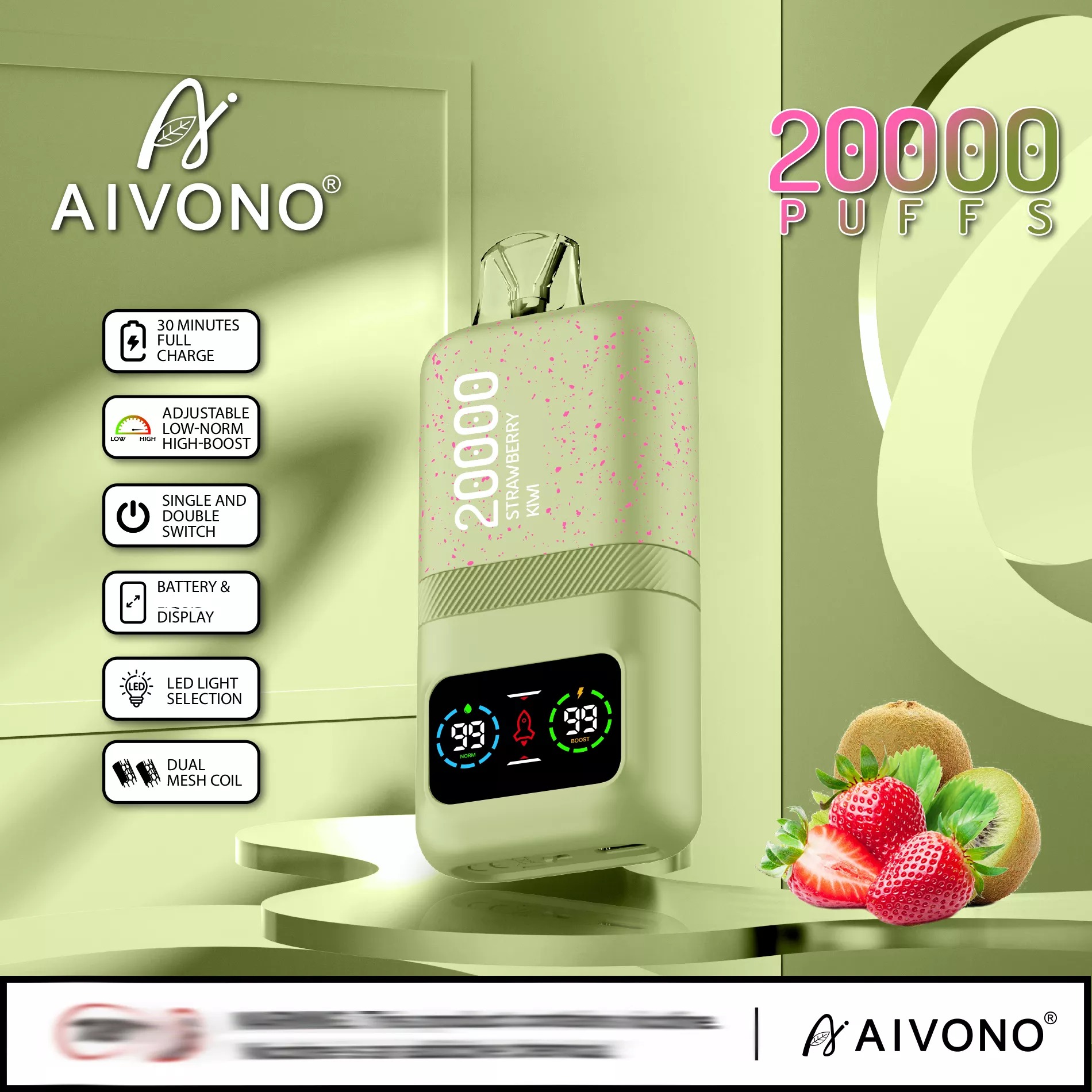 AIVONO 20000 Züge Dual Mesh Einweg Vape Großhandel Disposable – Bild 13