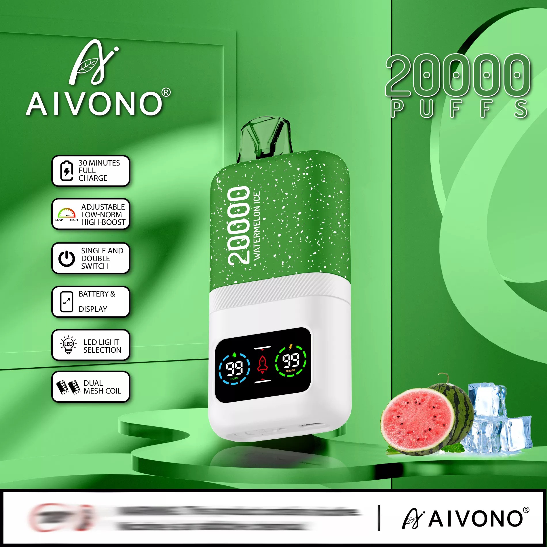 AIVONO 20000 Züge Dual Mesh Einweg Vape Großhandel Disposable – Bild 16