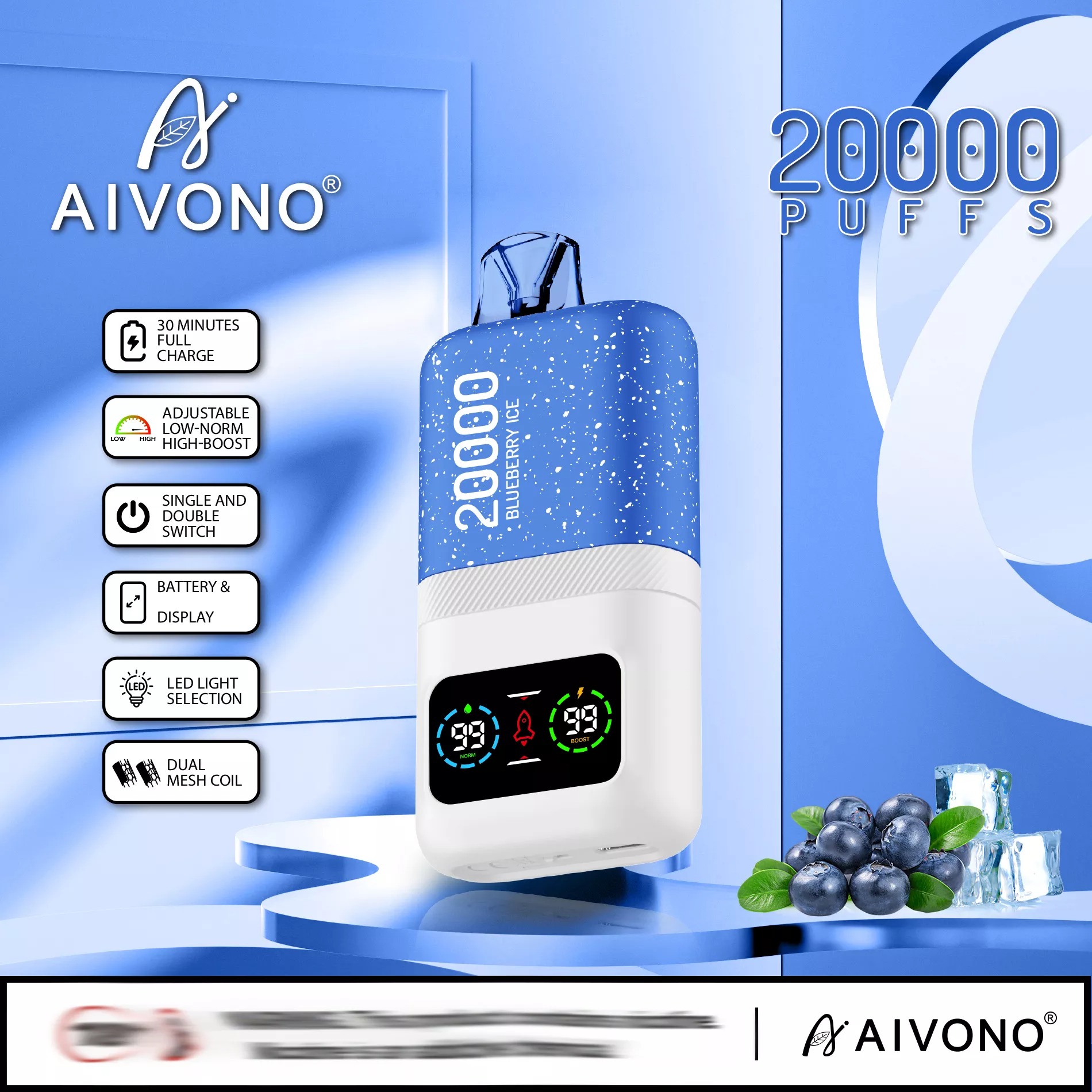 AIVONO 20000 Züge Dual Mesh Einweg Vape Großhandel Disposable – Bild 2