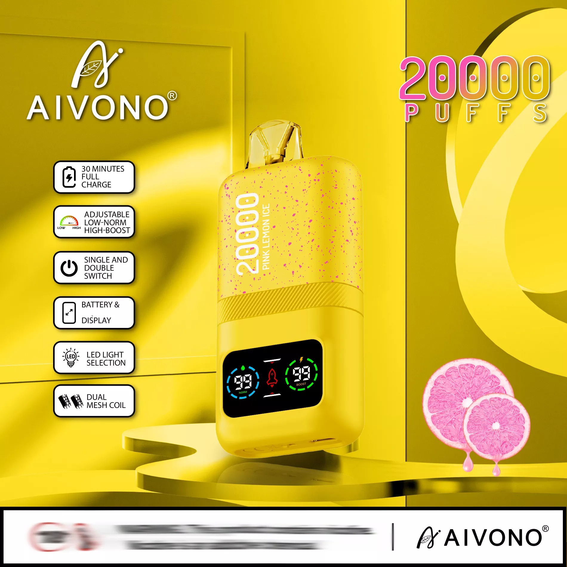 AIVONO 20000 Züge Dual Mesh Einweg Vape Großhandel Disposable – Bild 9