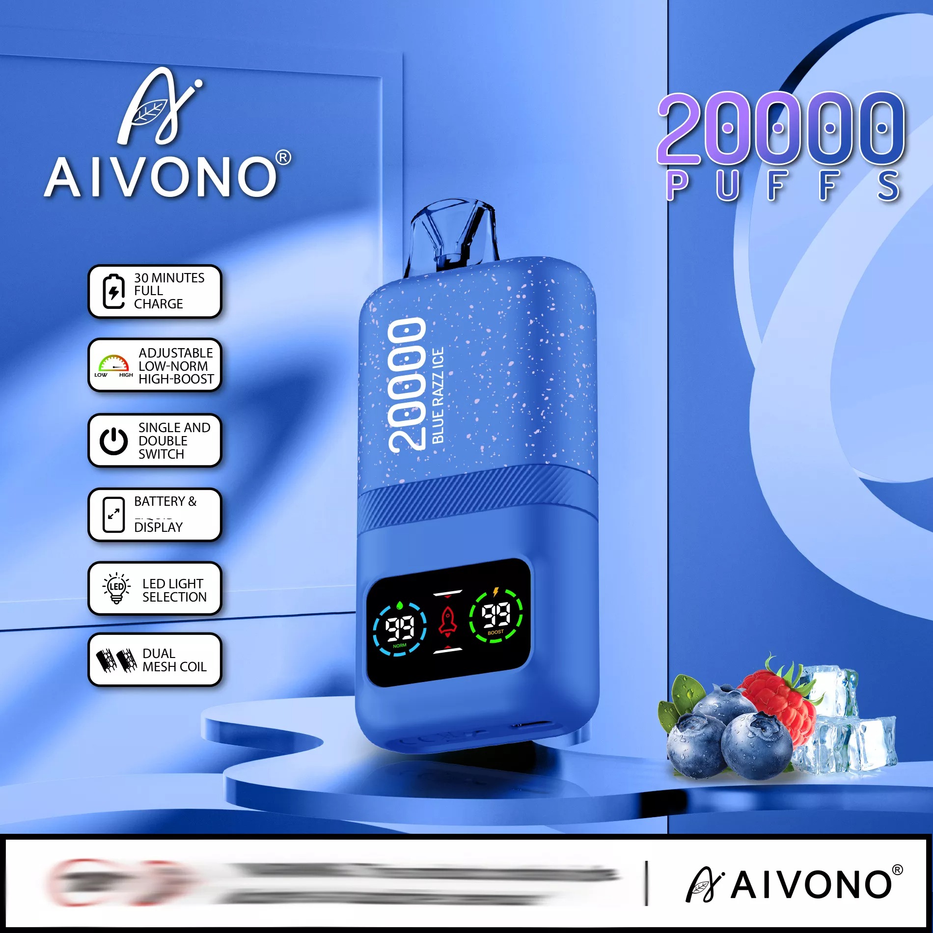 AIVONO 20000 Züge Dual Mesh Einweg Vape Großhandel Disposable – Bild 11