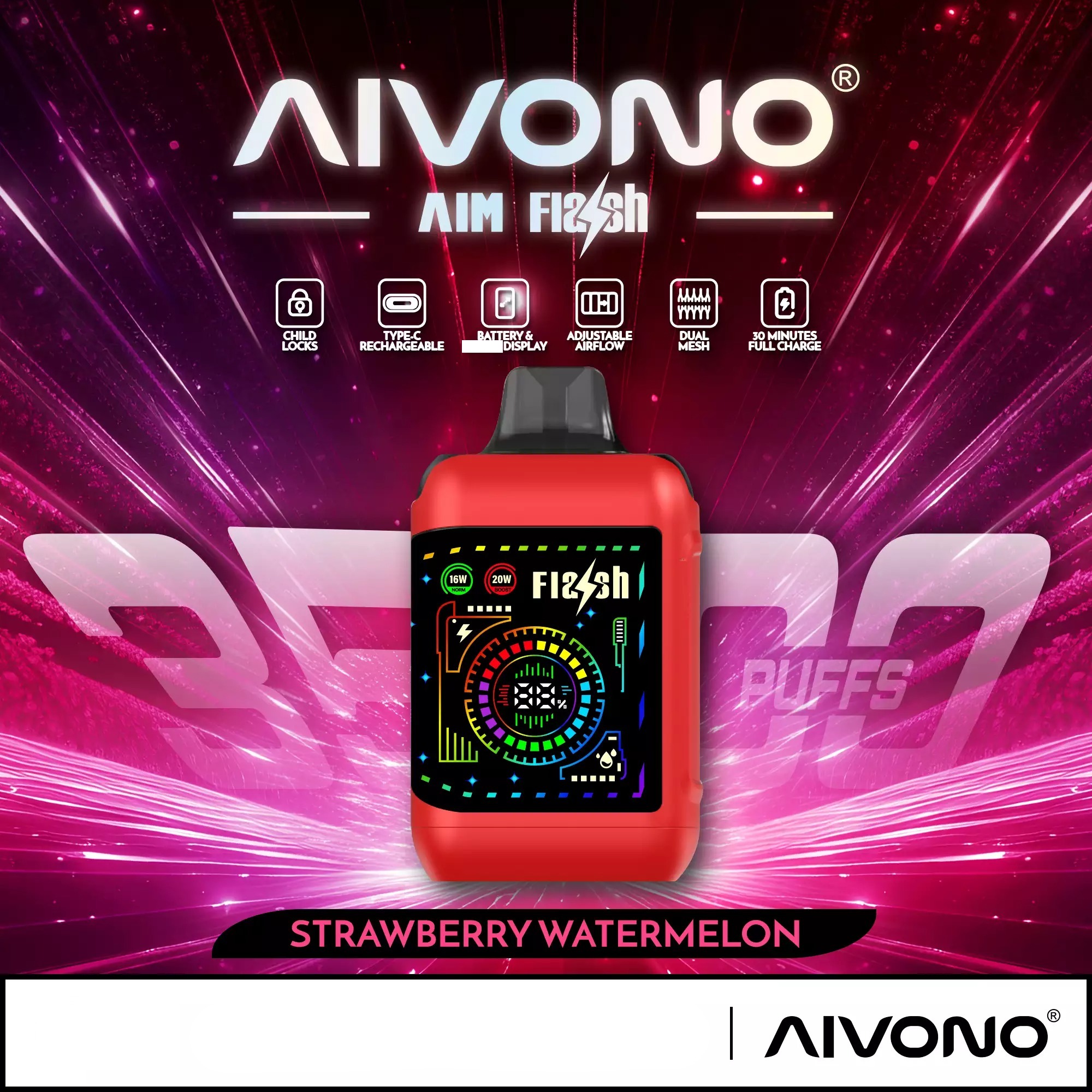 AIVONO AIM FLASH 35000 Züge Einweg Vape Dual Mesh Großhandel 35K – Bild 16