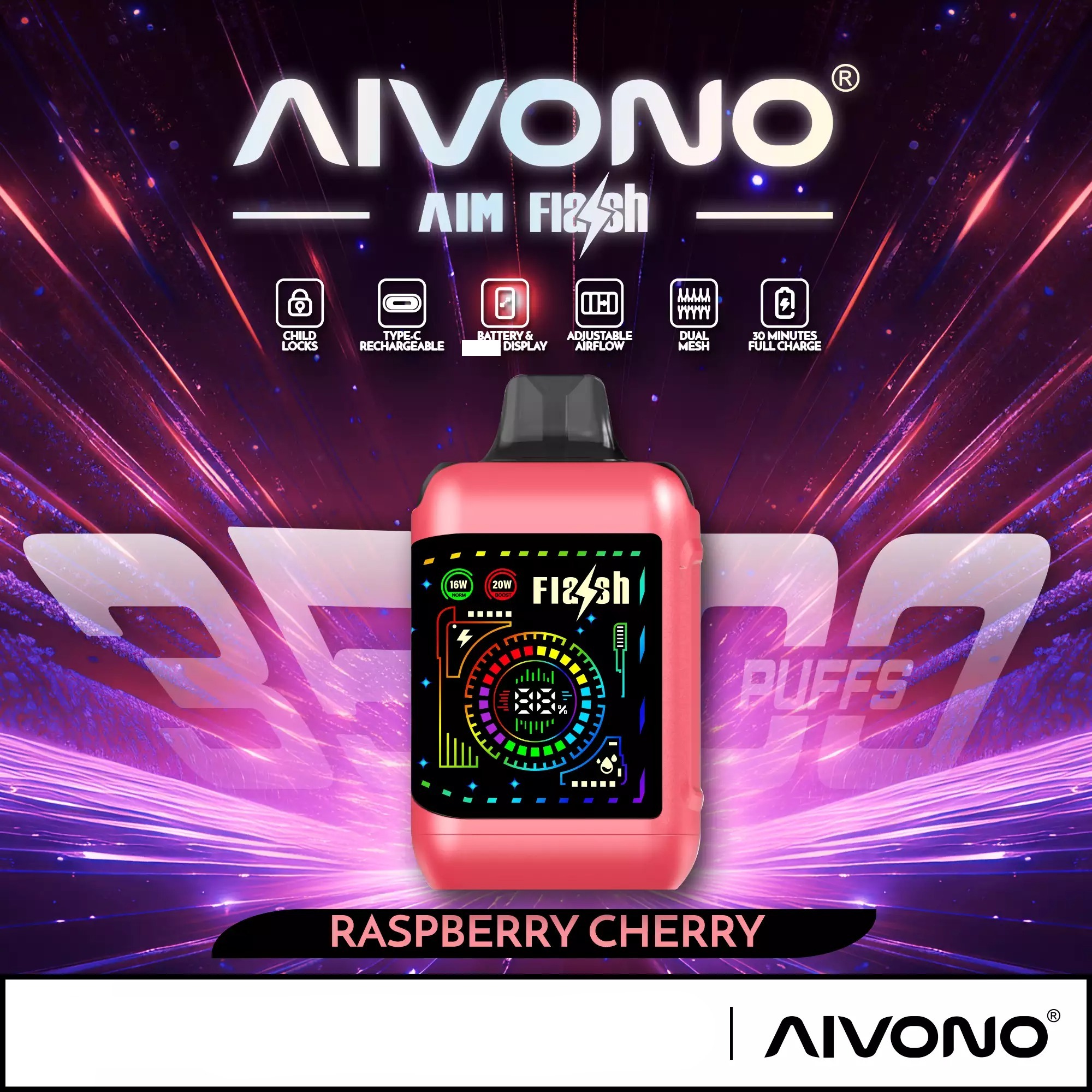 AIVONO AIM FLASH 35000 Züge Einweg Vape Dual Mesh Großhandel 35K – Bild 15