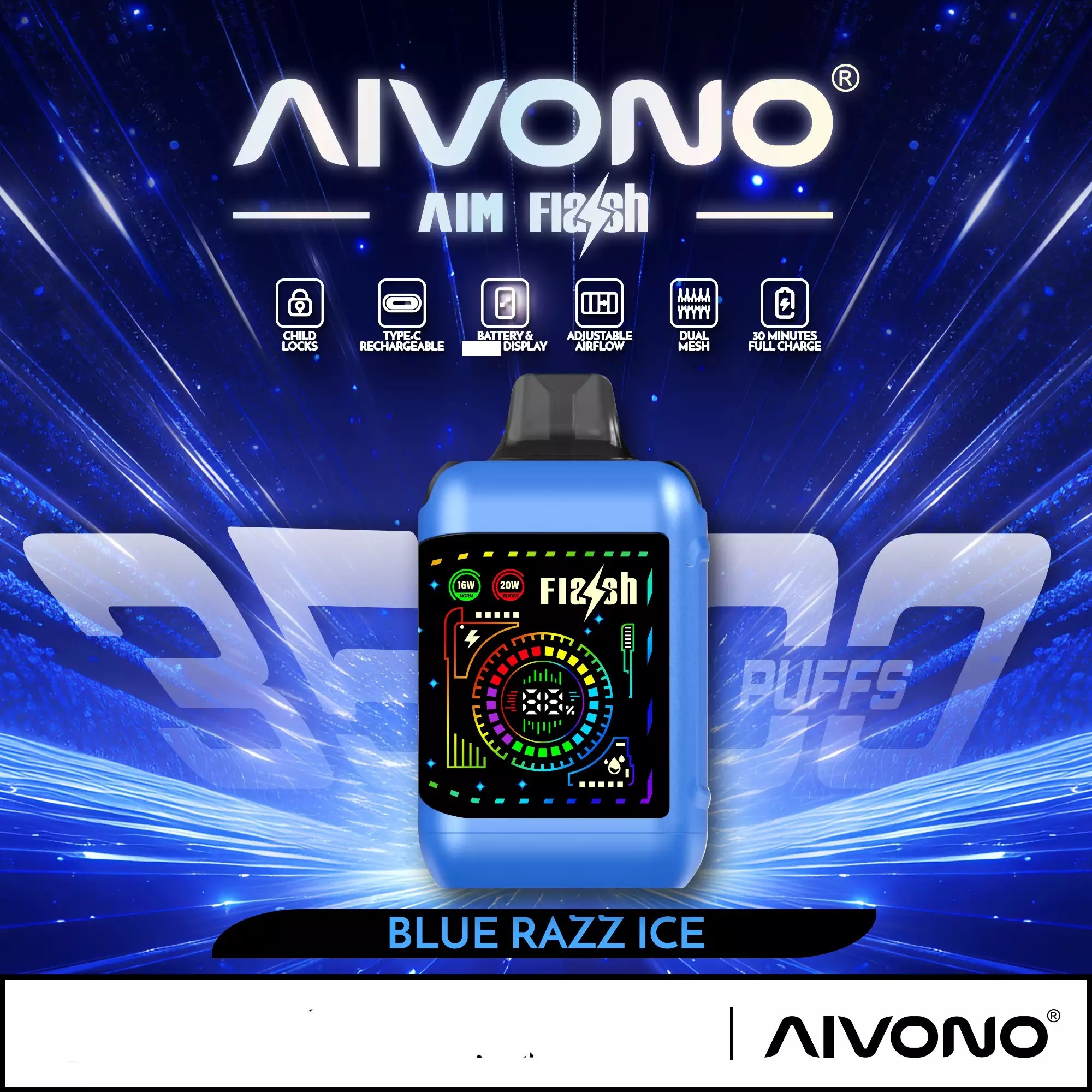 AIVONO AIM FLASH 35000 Züge Einweg Vape Dual Mesh Großhandel 35K – Bild 14