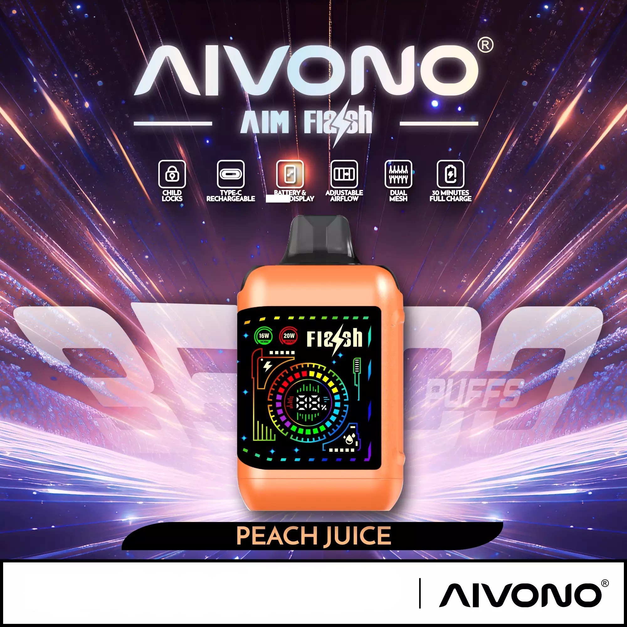 AIVONO AIM FLASH 35000 Züge Einweg Vape Dual Mesh Großhandel 35K – Bild 12