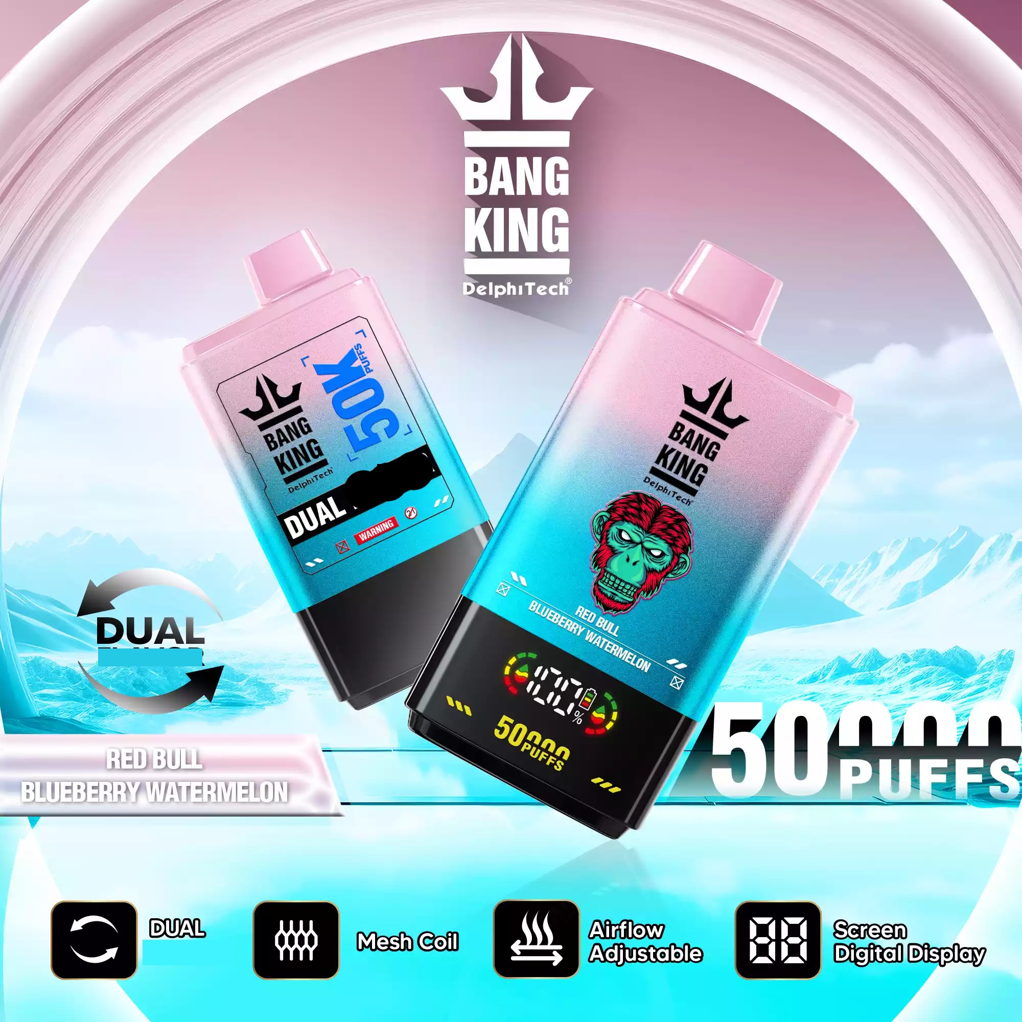 BANG KING 50000 Züge DSK042 Dual Taste Einweg Vape Großhandel 50K – Bild 5