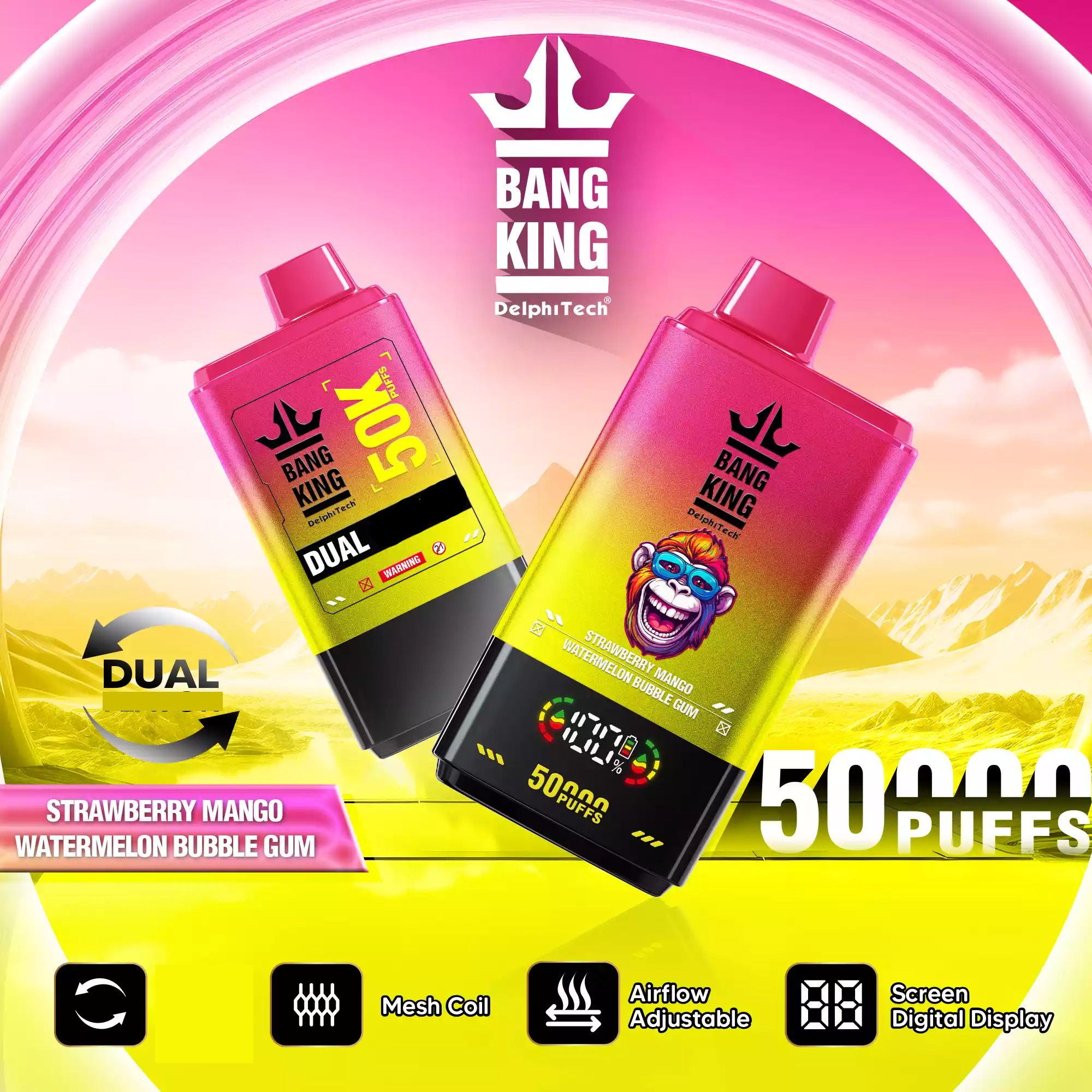 BANG KING 50000 Züge DSK042 Dual Taste Einweg Vape Großhandel 50K – Bild 4