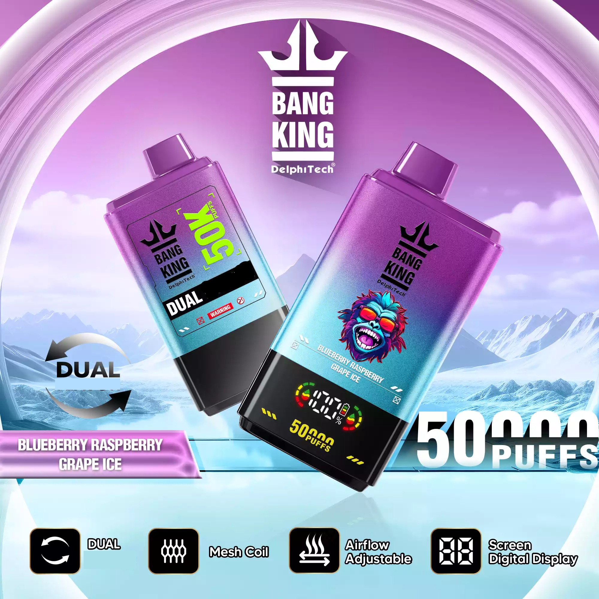 BANG KING 50000 Züge DSK042 Dual Taste Einweg Vape Großhandel 50K – Bild 7