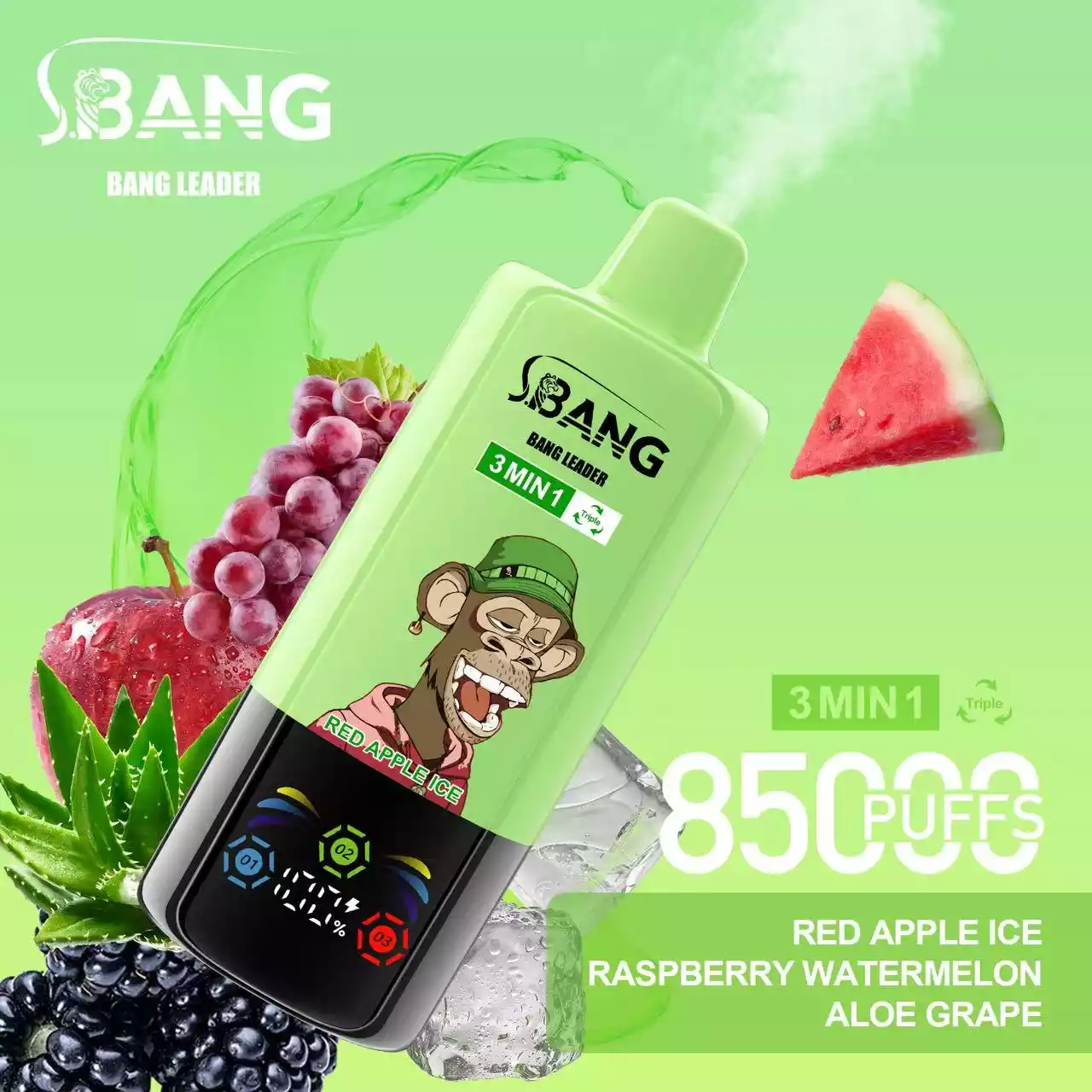 BANG LEADER 85000 Züge 3 in 1 Einweg Vape Großhandel Bestpreis