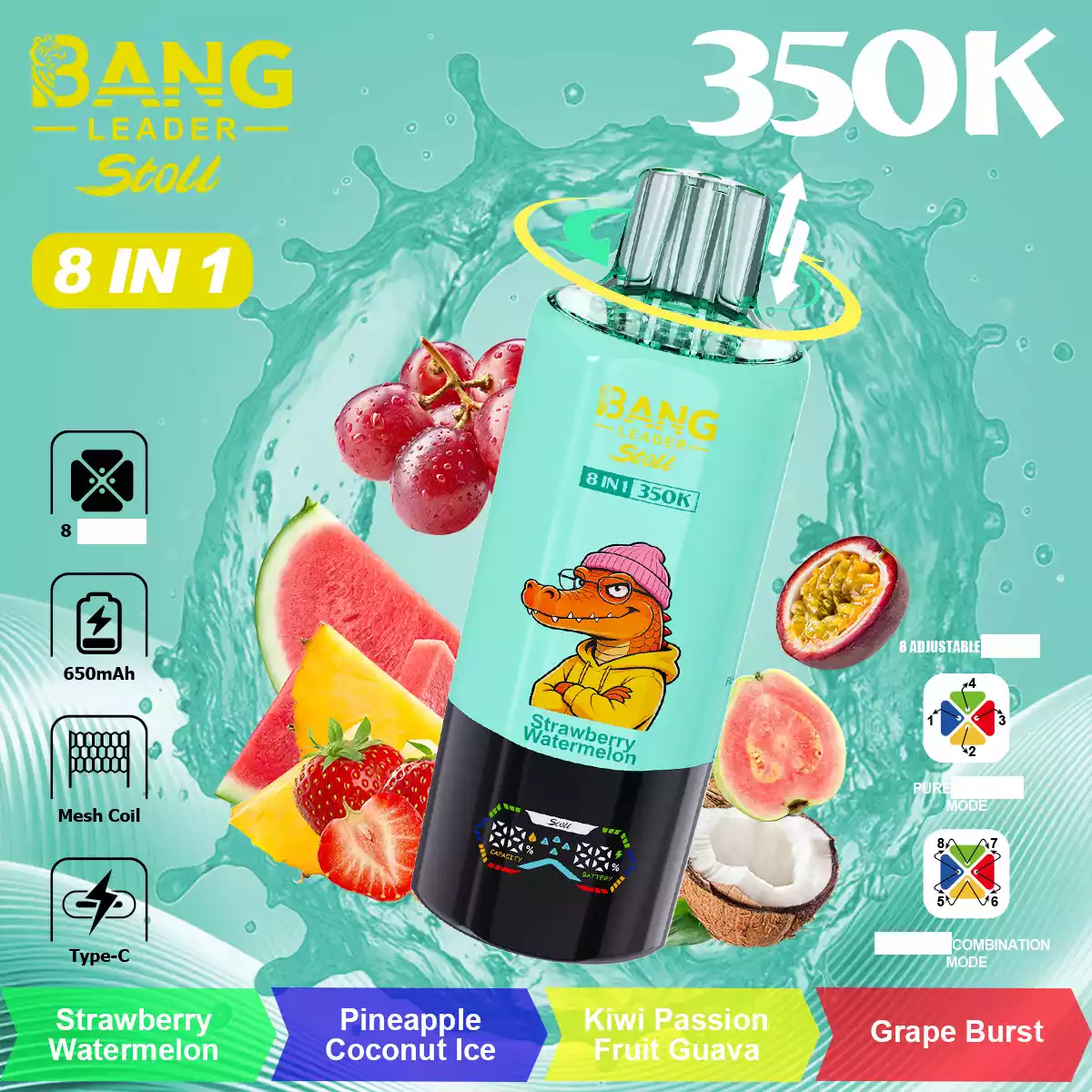 BANG LEADER Stoll 350K 8in1 Einweg Vape Großhandel 350000 Züge Multi Geschmack – Bild 13