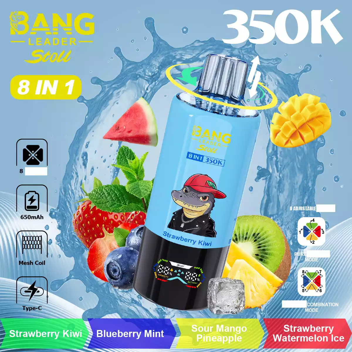 BANG LEADER Stoll 350K 8in1 Einweg Vape Großhandel 350000 Züge Multi Geschmack – Bild 11