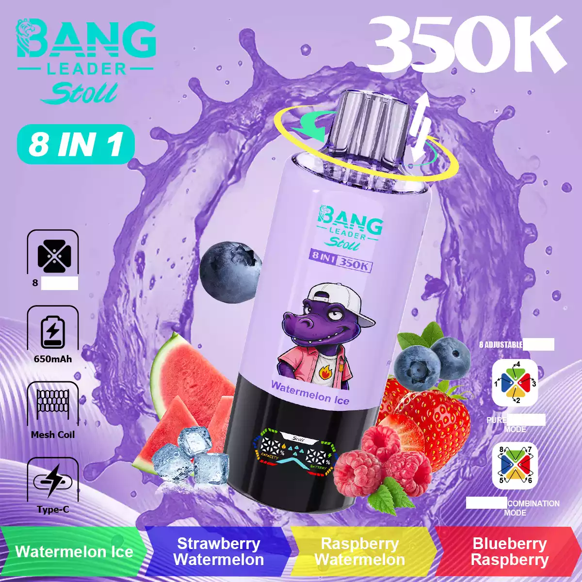 BANG LEADER Stoll 350K 8in1 Einweg Vape Großhandel 350000 Züge Multi Geschmack – Bild 6