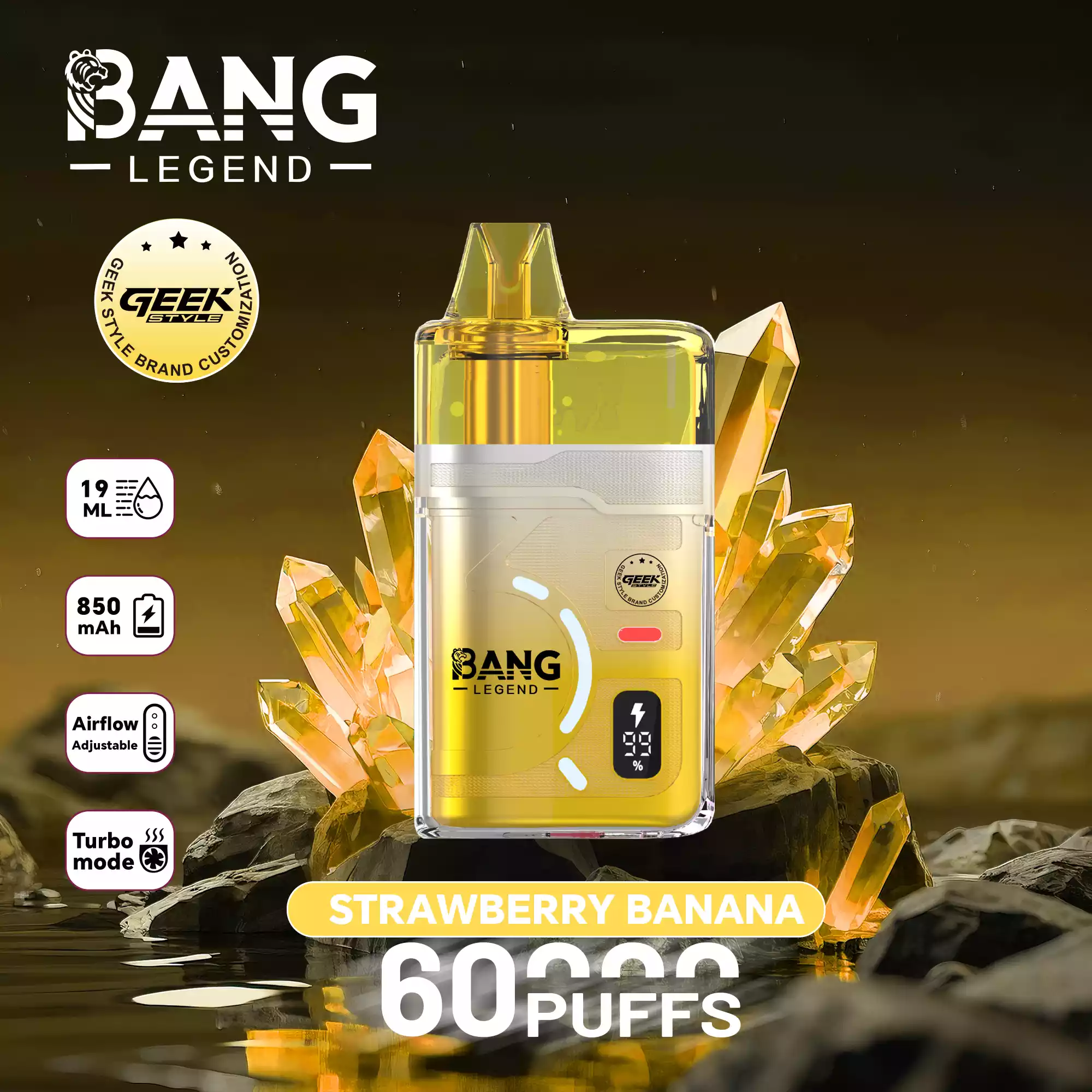 BANG LEGEND Geek DSK071 60000 Puffs Einweg Vape Großhandel Airflow Turbo