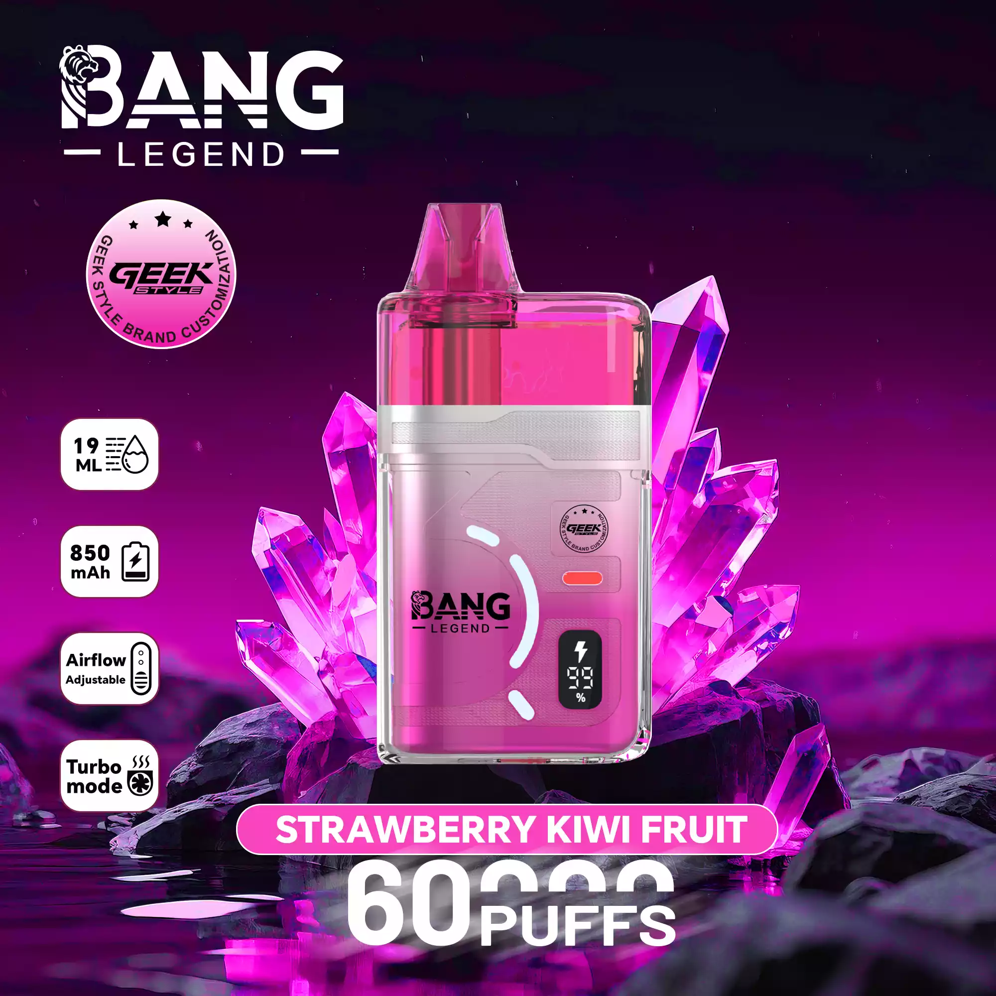 BANG LEGEND Geek DSK071 60000 Puffs Einweg Vape Großhandel Airflow Turbo – Bild 3