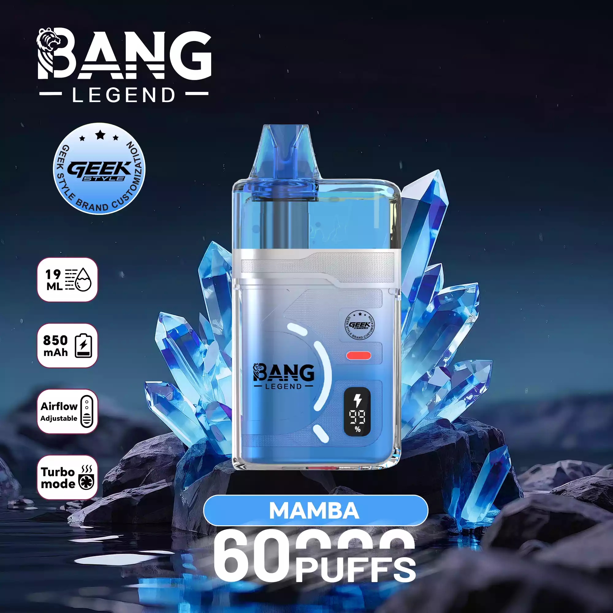 BANG LEGEND Geek DSK071 60000 Puffs Einweg Vape Großhandel Airflow Turbo – Bild 8