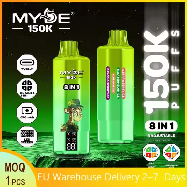 MYDE 8in1 150000 Züge EU Lager Vape – Produktansicht 1