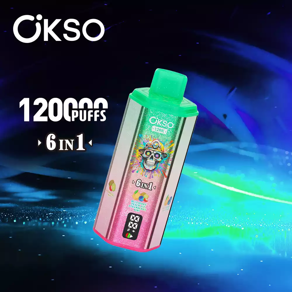 OKSO 6in1 Einweg Vape 120000 Züge LED Display Großhandel Mehrere Geschmäcker – Bild 7