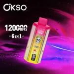 OKSO 6in1 Einweg Vape 120000 Züge LED Display Großhandel Mehrere Geschmäcker – Produktansicht 6