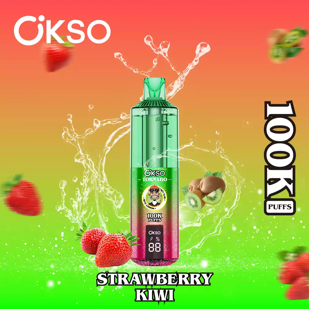 OKSO Tornado 100K Einweg Vape 100000 Züge Dual Mesh Coil RGB LED Großhandel – Bild 3