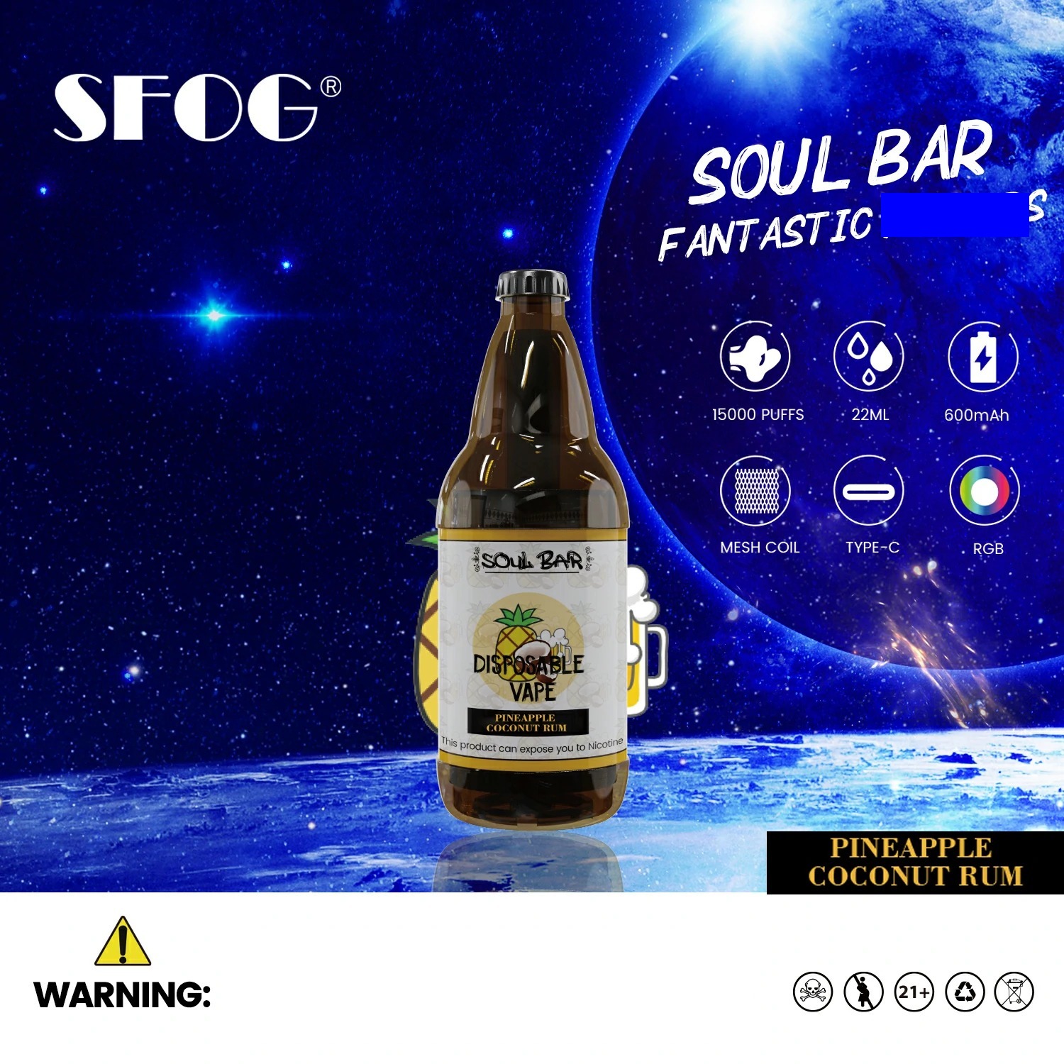 SFOG SOUL BAR 15000 Züge Einweg Vape Großhandel Günstig Kaufen – Bild 12