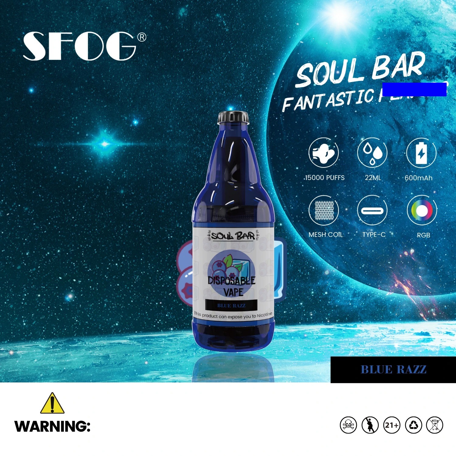 SFOG SOUL BAR 15000 Züge Einweg Vape Großhandel Günstig Kaufen – Bild 11