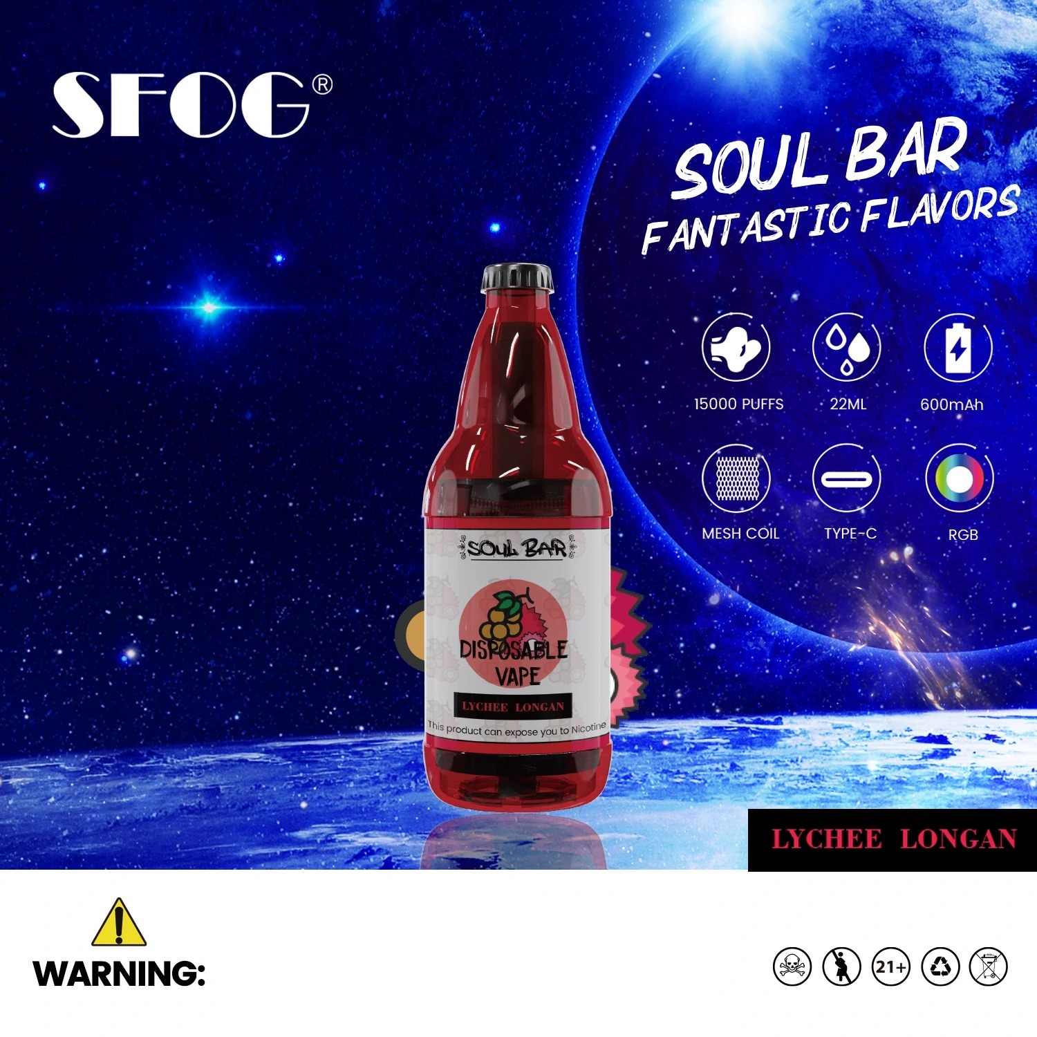 SFOG SOUL BAR 15000 Züge Einweg Vape Großhandel Günstig Kaufen – Bild 10