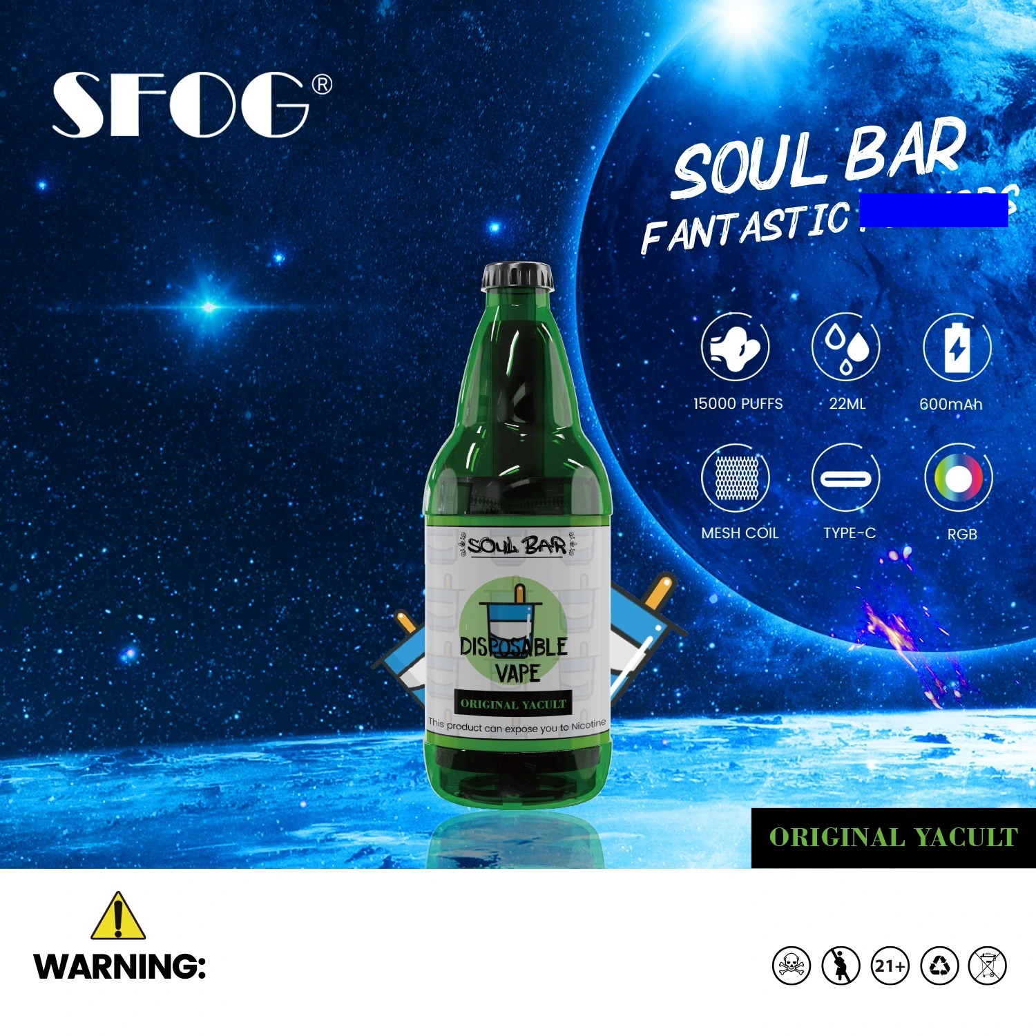 SFOG SOUL BAR 15000 Züge Einweg Vape Großhandel Günstig Kaufen – Bild 6