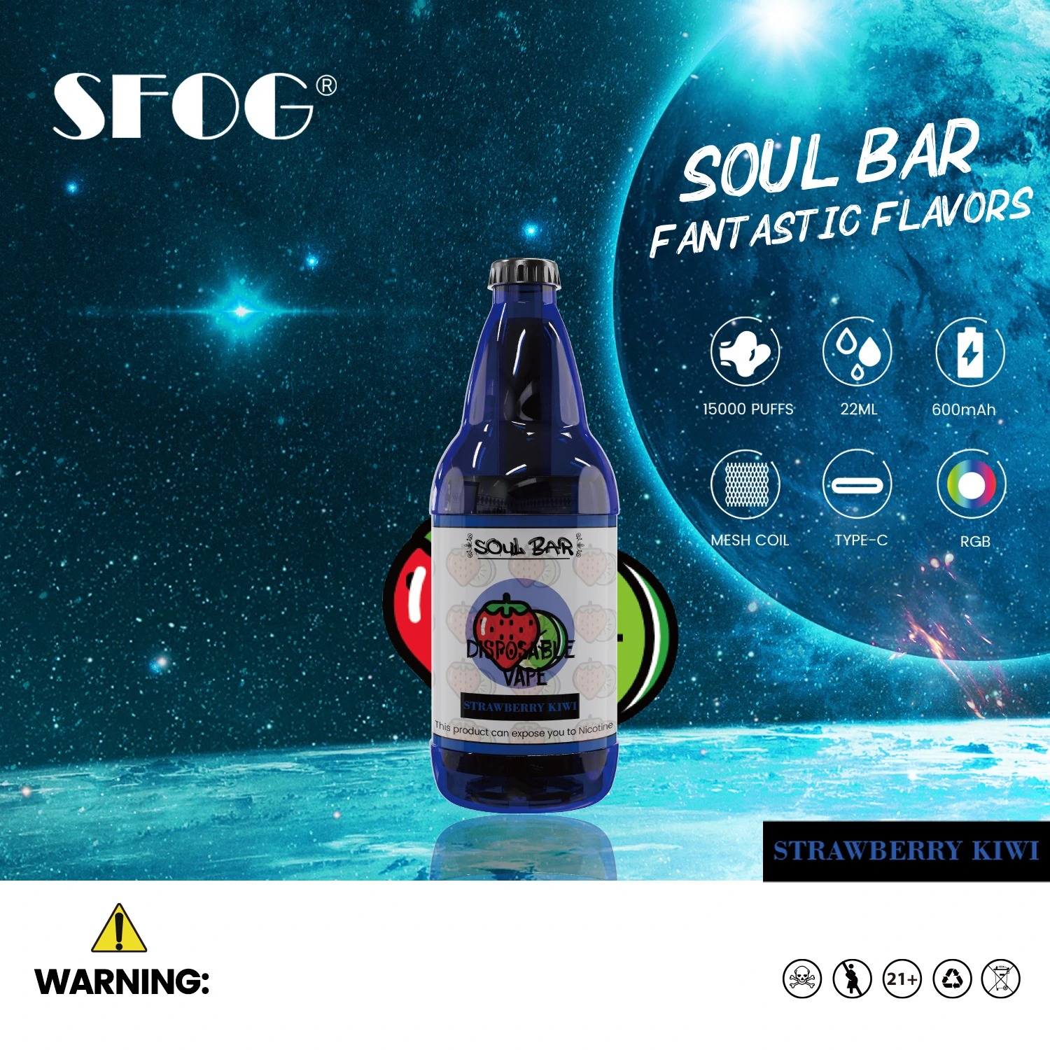 SFOG SOUL BAR 15000 Züge Einweg Vape Großhandel Günstig Kaufen – Bild 16