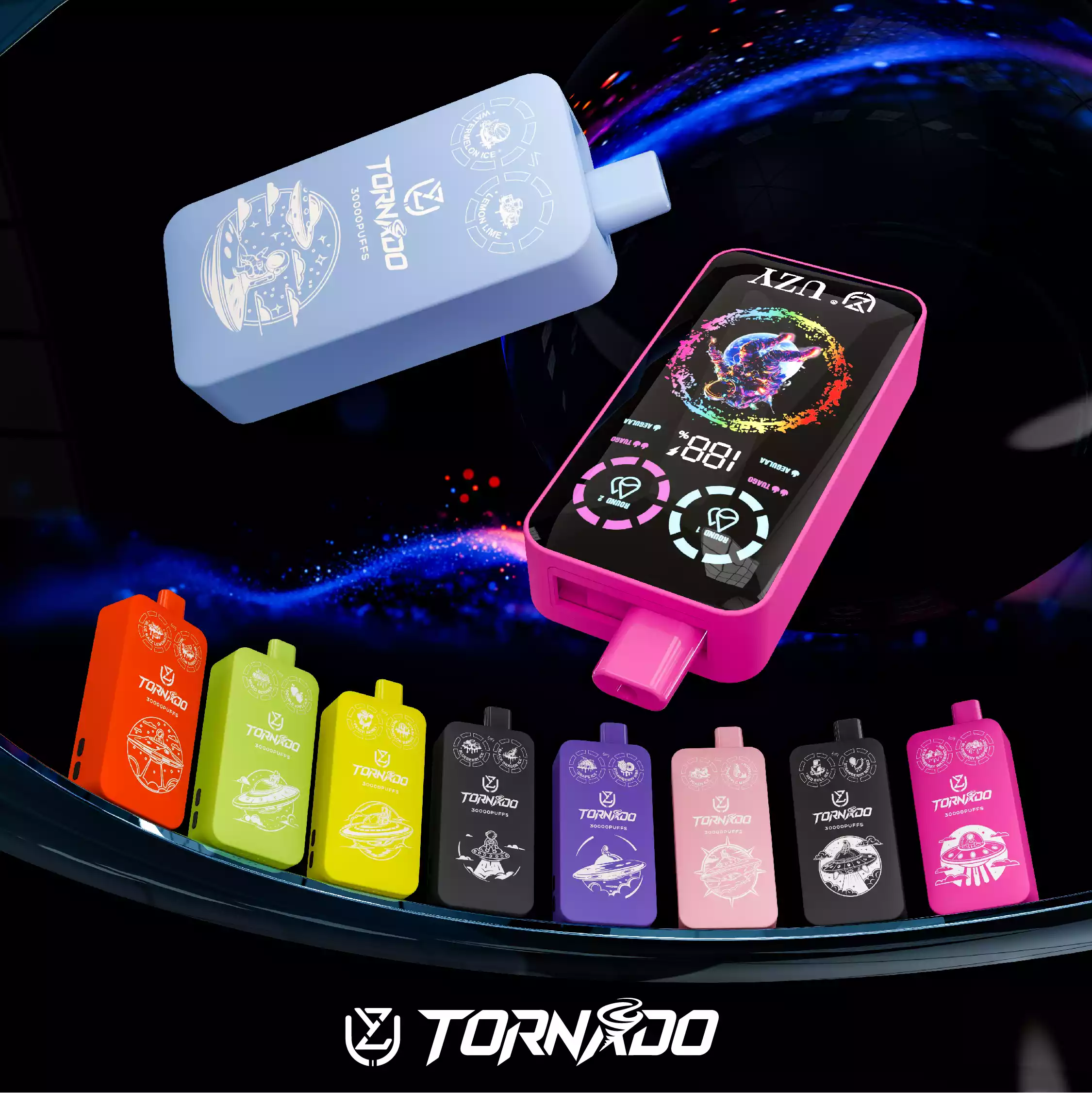 UZY TORNADO 30000 Züge 2in1 Einweg Vape Doppel Großhandel – Bild 2