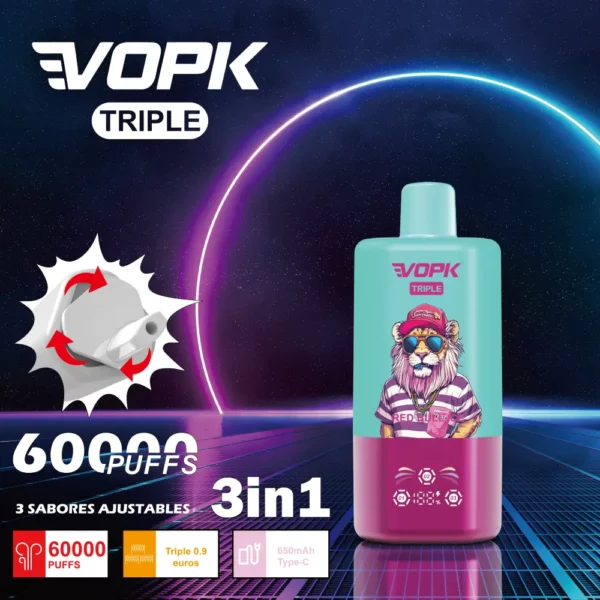 VOPK Triple 60000 Puffs 3 in 1 60K Vape – Produktansicht 1