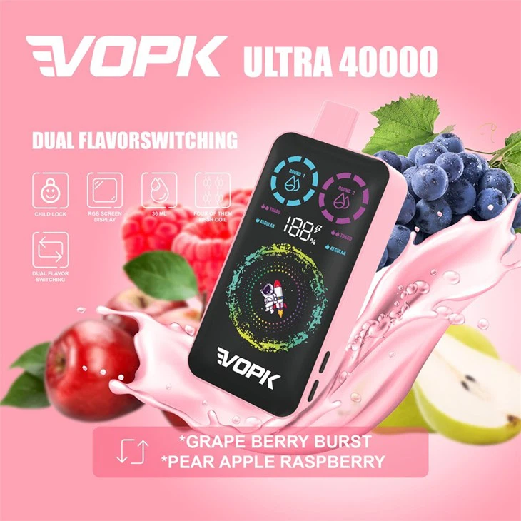 VOPK ULTRA 40000 Puffs Dual Flavour Einweg Vape Großhandel Display – Bild 2
