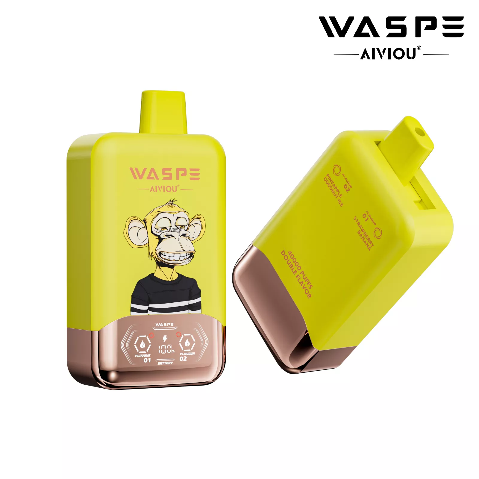 WASPE AIVIOU 40000 Puffs Doppelgeschmack LED Display Einweg Vape Großhandel – Bild 11