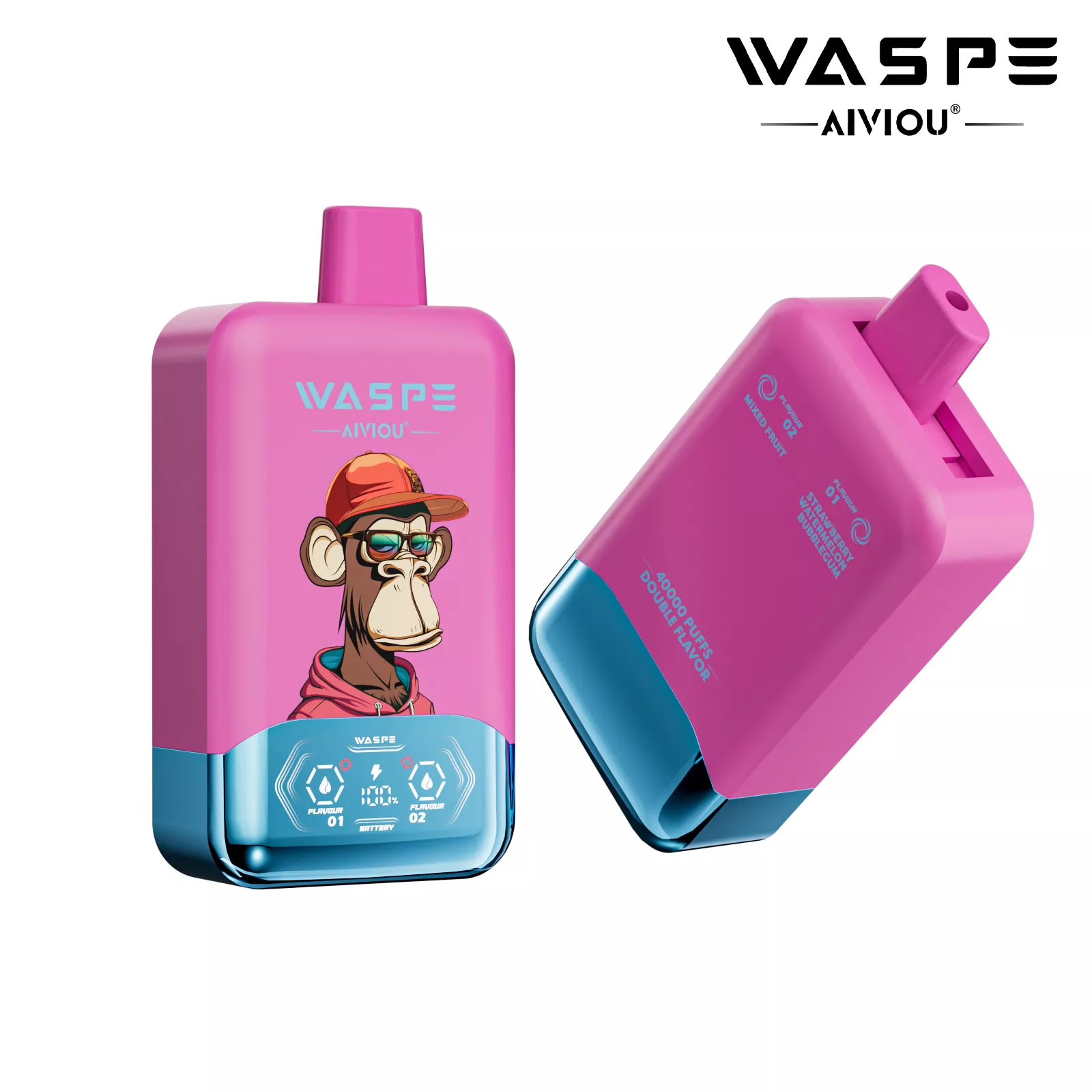 WASPE AIVIOU 40000 Puffs Doppelgeschmack LED Display Einweg Vape Großhandel – Bild 12