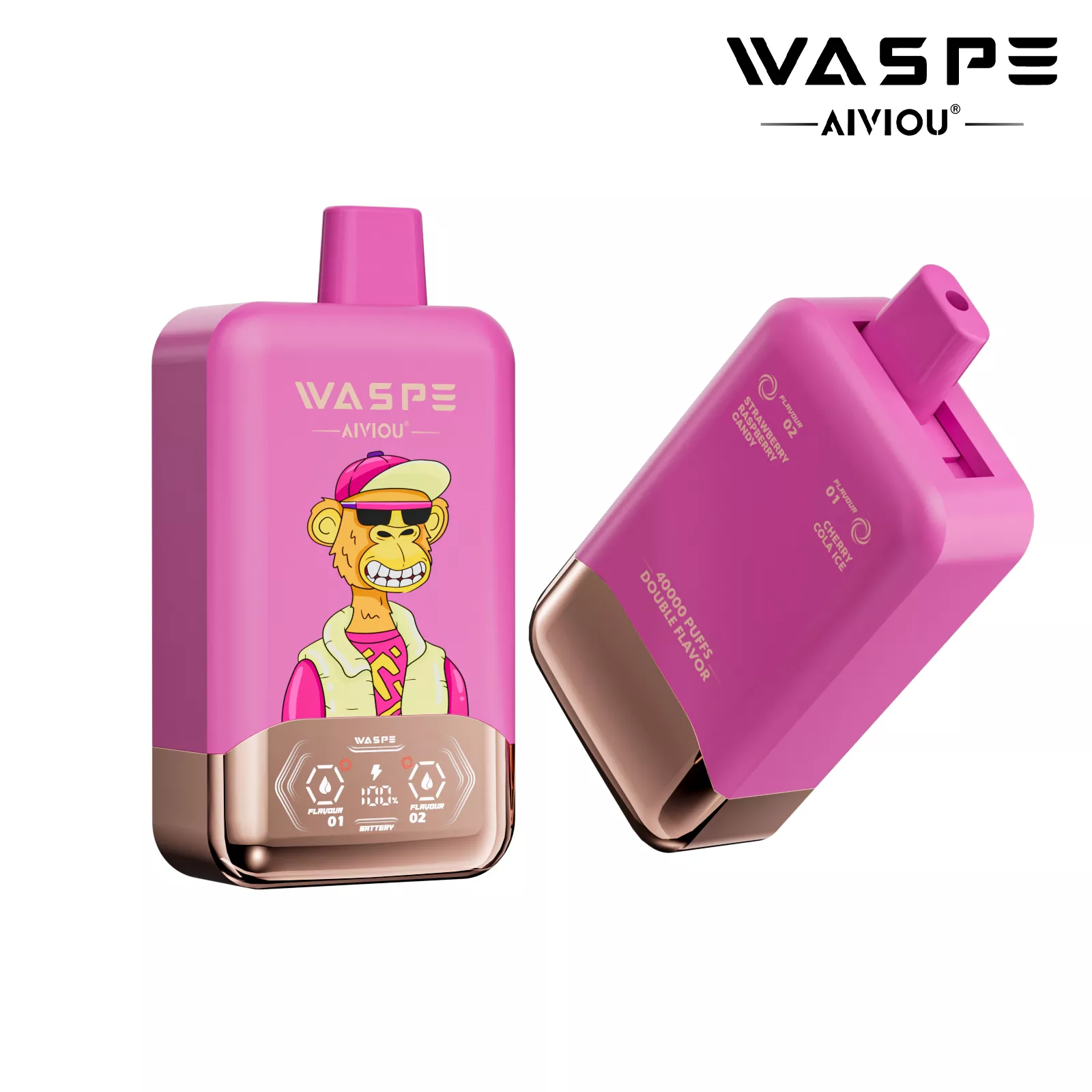 WASPE AIVIOU 40000 Puffs Doppelgeschmack LED Display Einweg Vape Großhandel – Bild 13