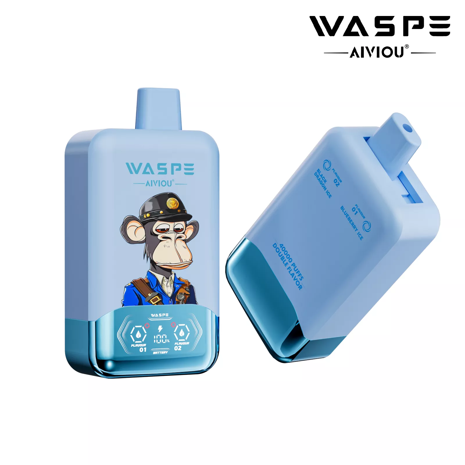 WASPE AIVIOU 40000 Puffs Doppelgeschmack LED Display Einweg Vape Großhandel – Bild 16