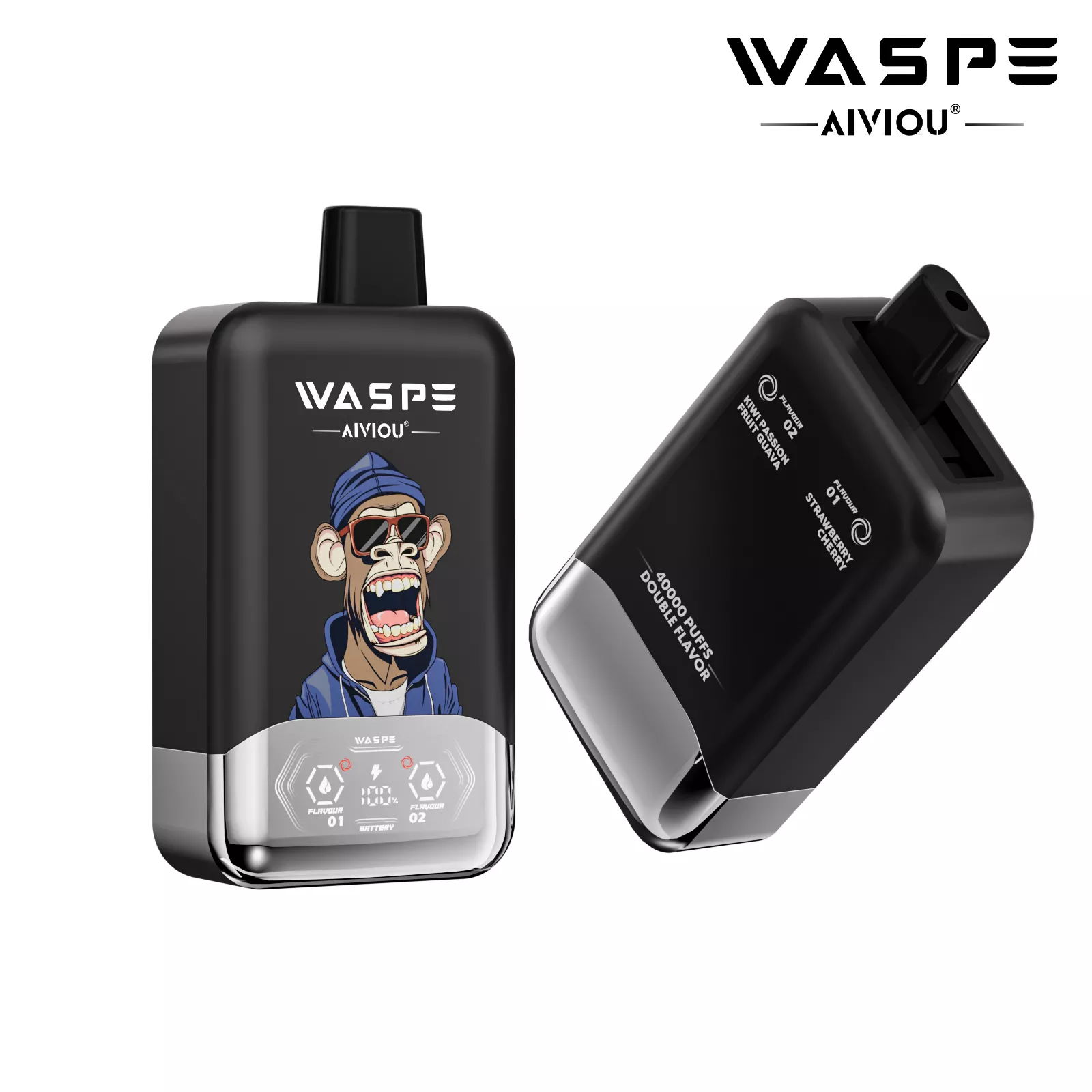 WASPE AIVIOU 40000 Puffs Doppelgeschmack LED Display Einweg Vape Großhandel – Bild 17