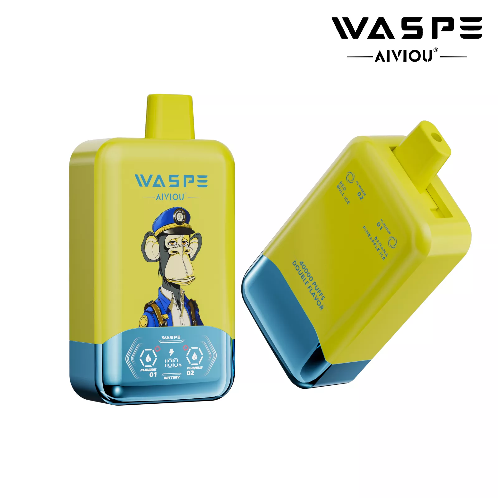 WASPE AIVIOU 40000 Puffs Doppelgeschmack LED Display Einweg Vape Großhandel – Bild 19