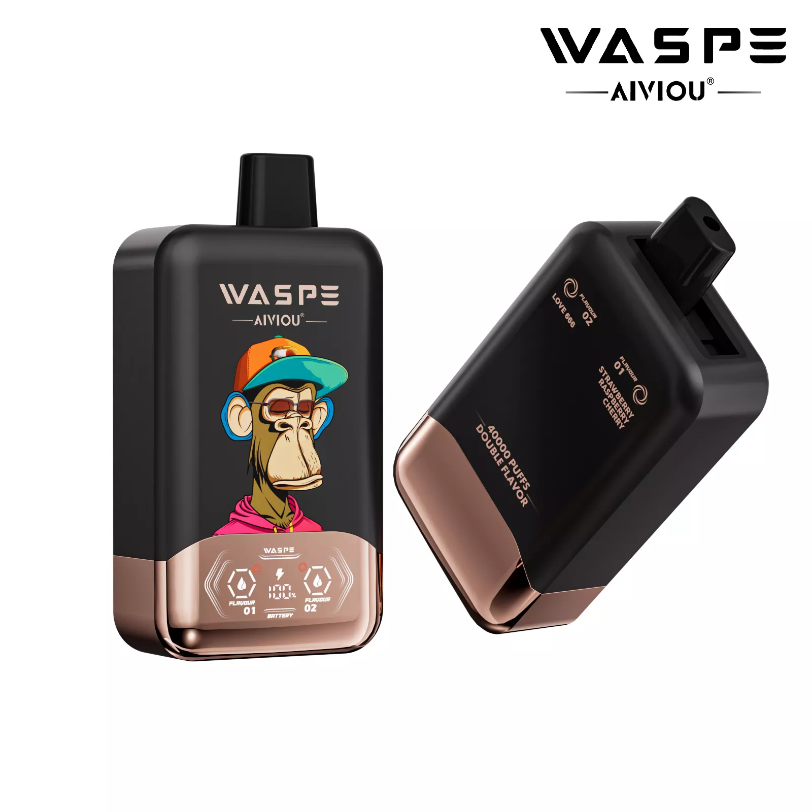 WASPE AIVIOU 40000 Puffs Doppelgeschmack LED Display Einweg Vape Großhandel – Bild 10
