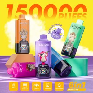 WASPE AIVIOU 6 in 1 150000 Züge Einweg Vape Großhandel 150K Puffs