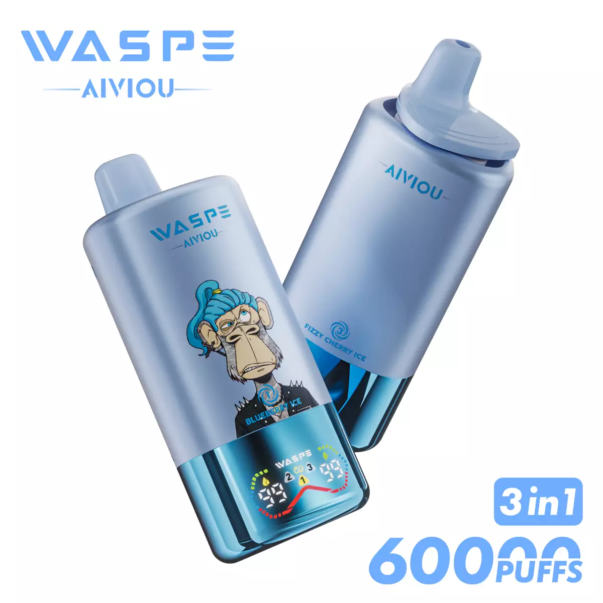 WASPE AIVIOU 60000 Puffs Einweg Vape Triple Taste LED Display Großhandel – Bild 12