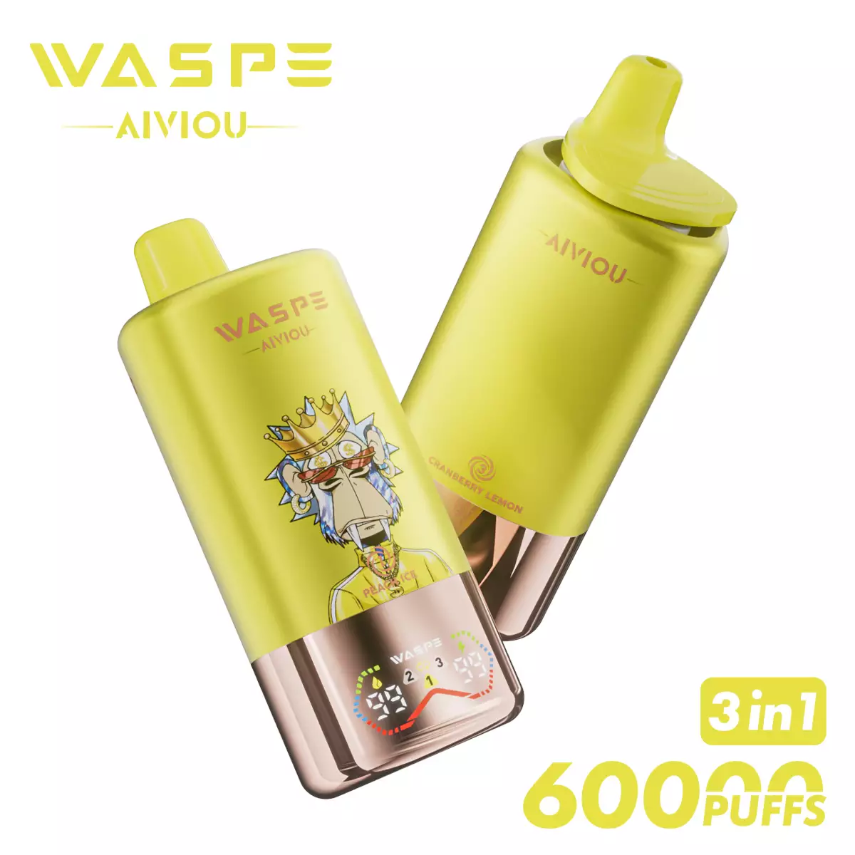 WASPE AIVIOU 60000 Puffs Einweg Vape Triple Taste LED Display Großhandel – Bild 10