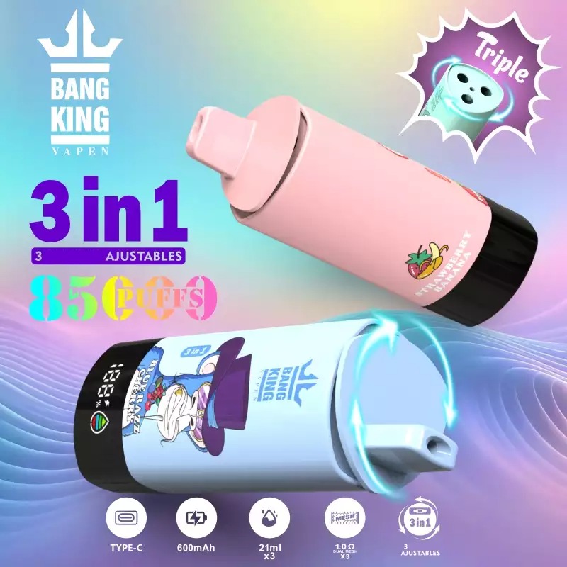 BANG KING 85000 Züge 3in1 Einweg Vape Triple Taste Großhandel DSK052 – Produktansicht 7