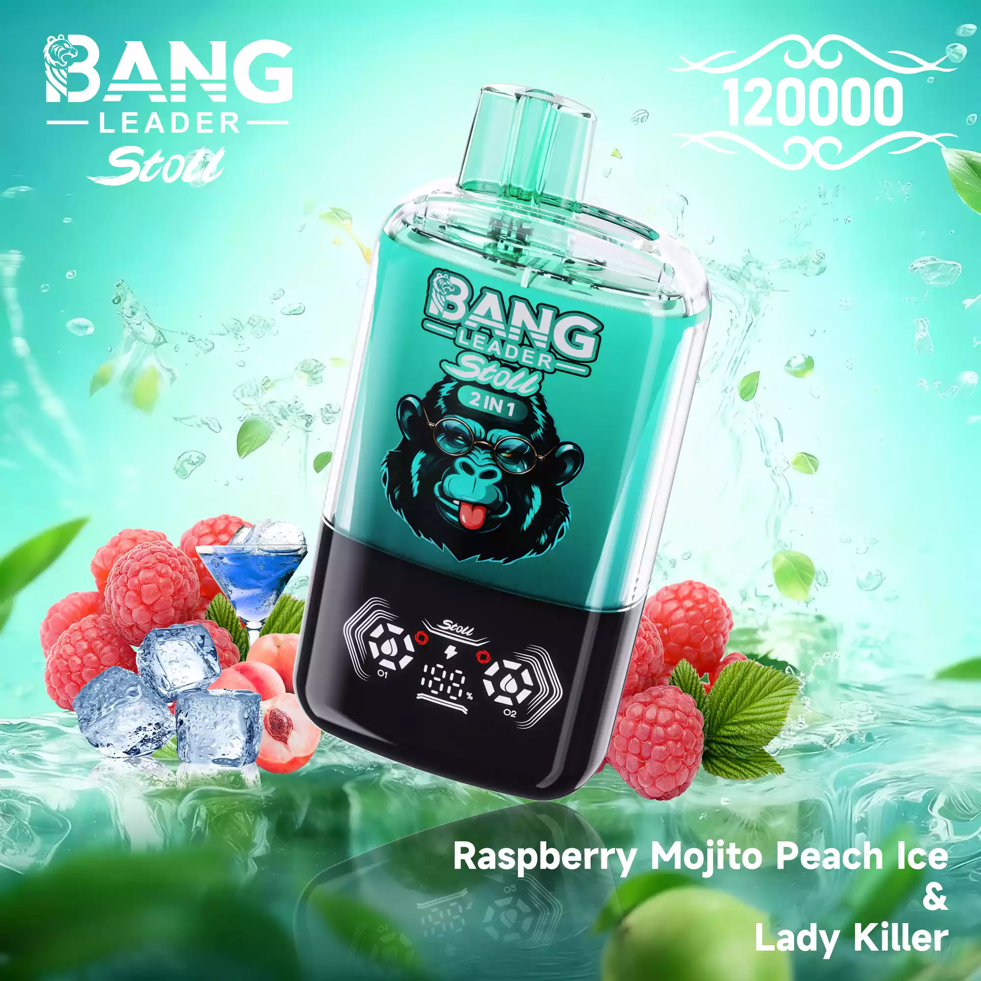 Bang Leader Stoll 120000 Puffs Einweg Vape Smart Display Dual Screen – Bild 3