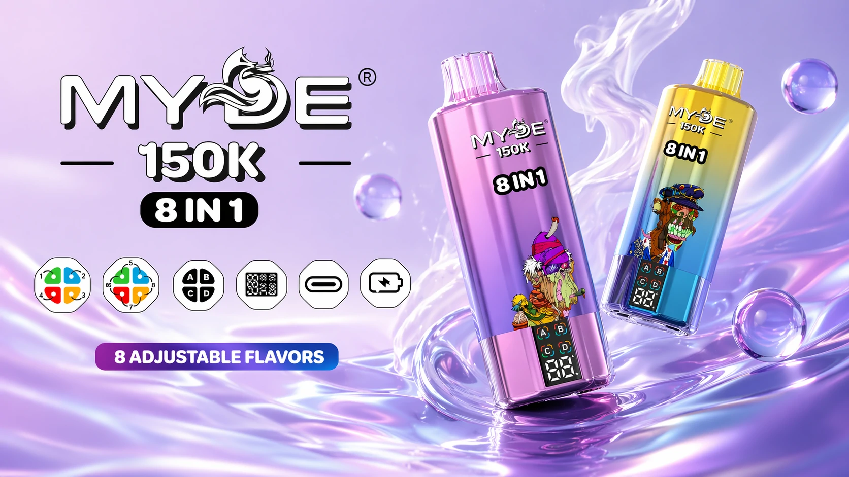 MYDE 8in1 150.000 Züge — beste Einweg Vape 2026 Testsieger